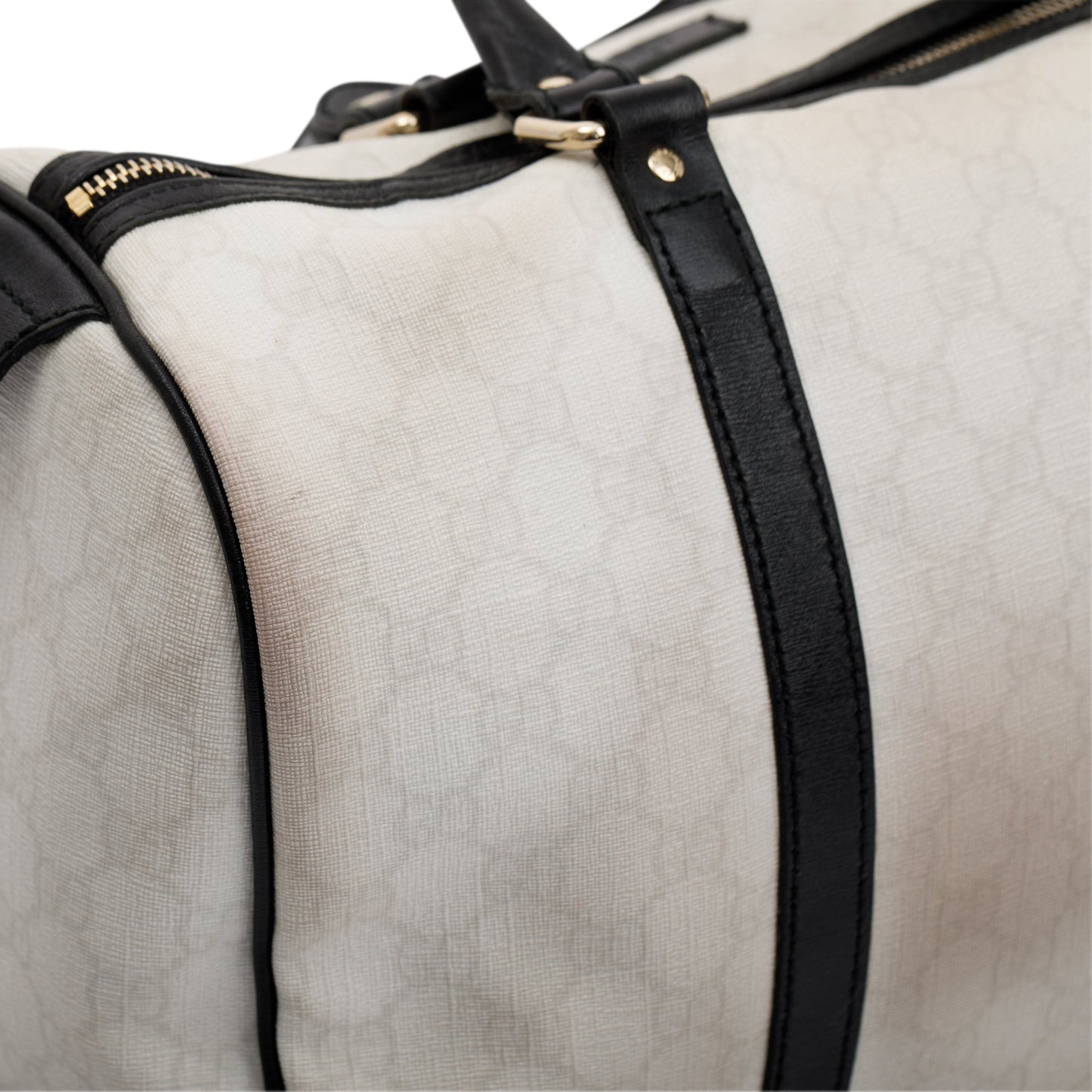 Gucci Medium White GG Supreme Joy Boston Bag
