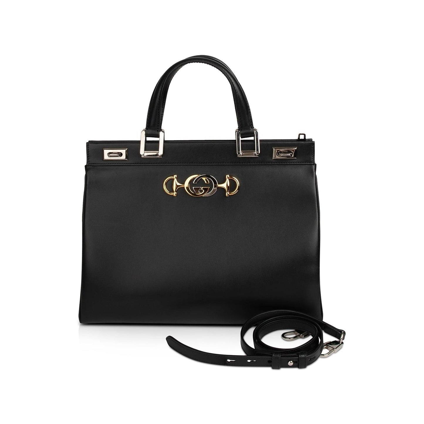 Gucci Medium Zumi Leather Top Handle Bag
