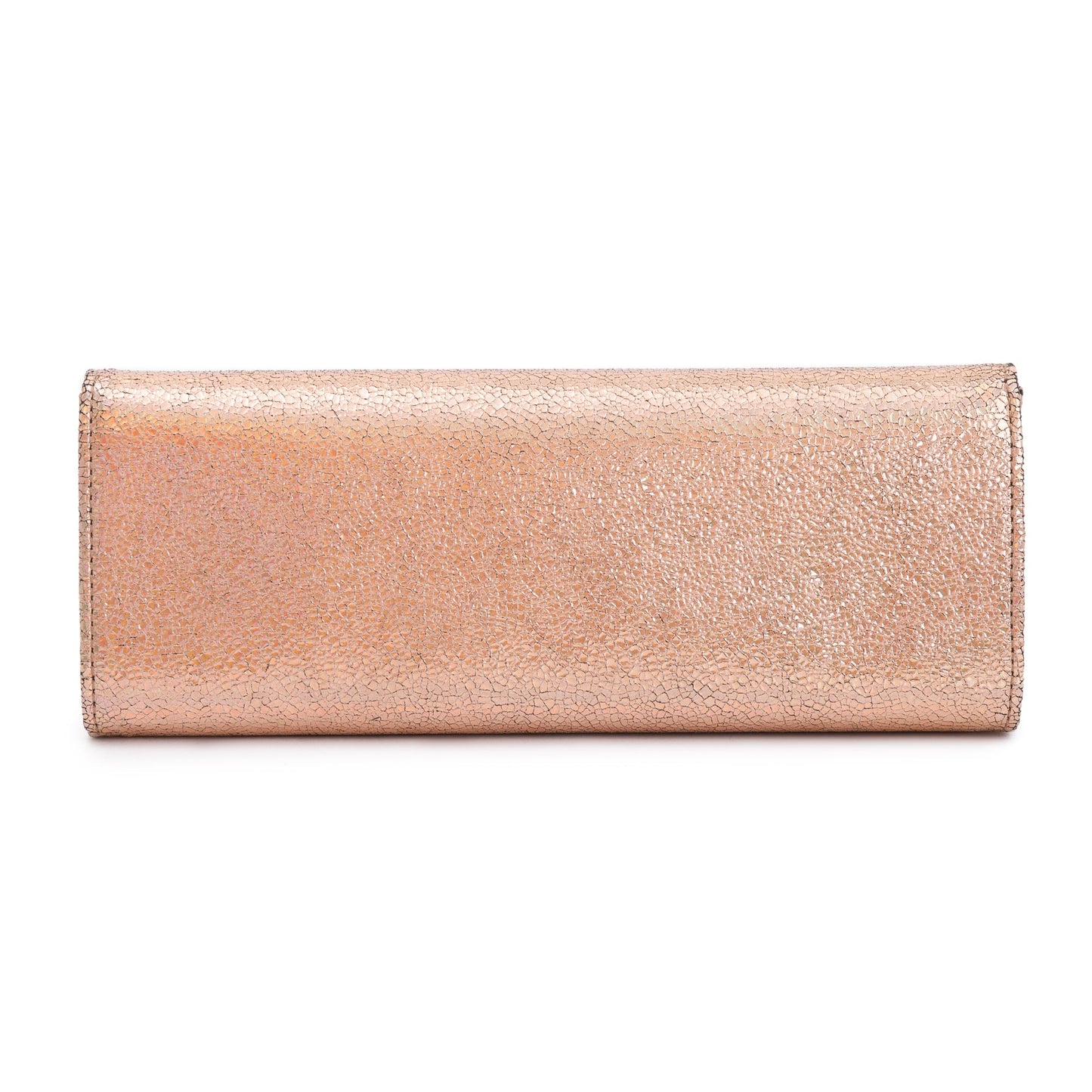 Gucci Metallic Crackled Calfskin Leather Interlocking G Broadway Clutch