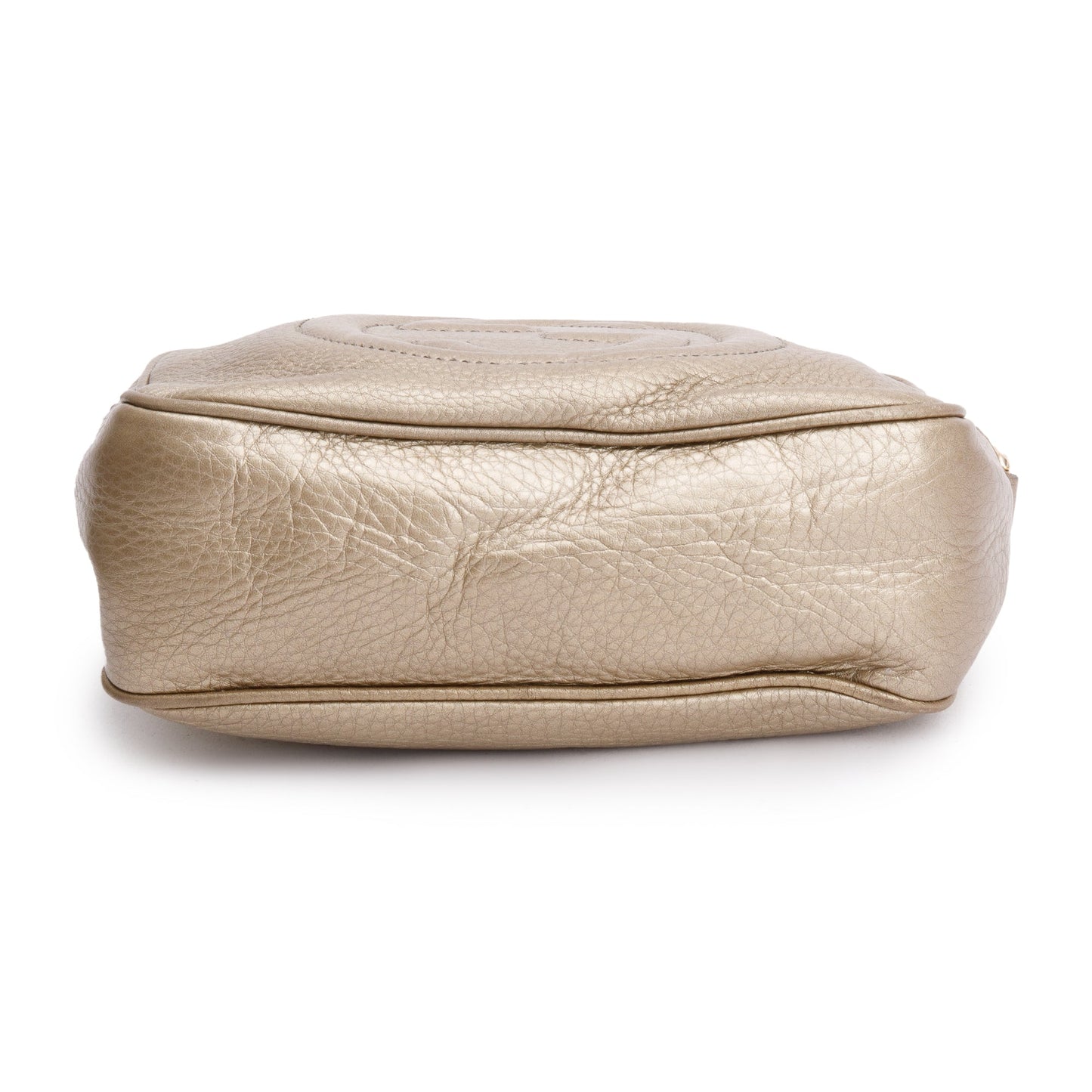 Gucci Metallic Gold Pebbled Calfskin Leather Small Soho Disco Bag