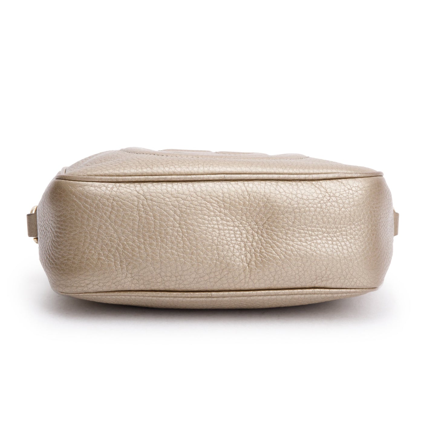 Gucci Metallic Gold Pebbled Calfskin Leather Small Soho Disco Bag