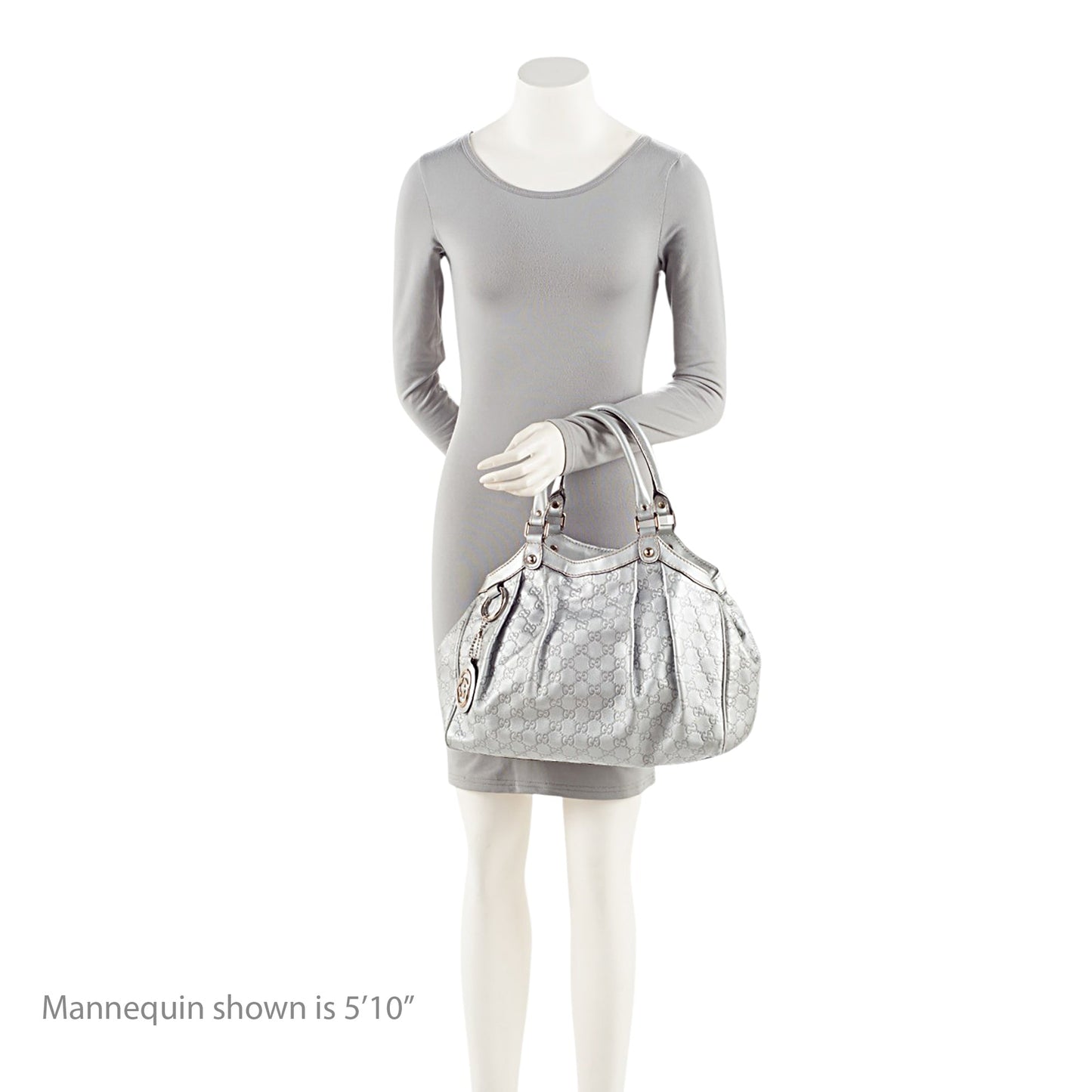 Gucci Metallic Guccissima Leather Sukey Medium Tote