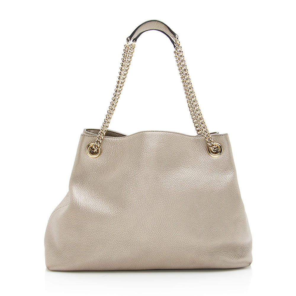 Gucci Metallic Leather Soho Medium Shoulder Bag (SHF-19349)