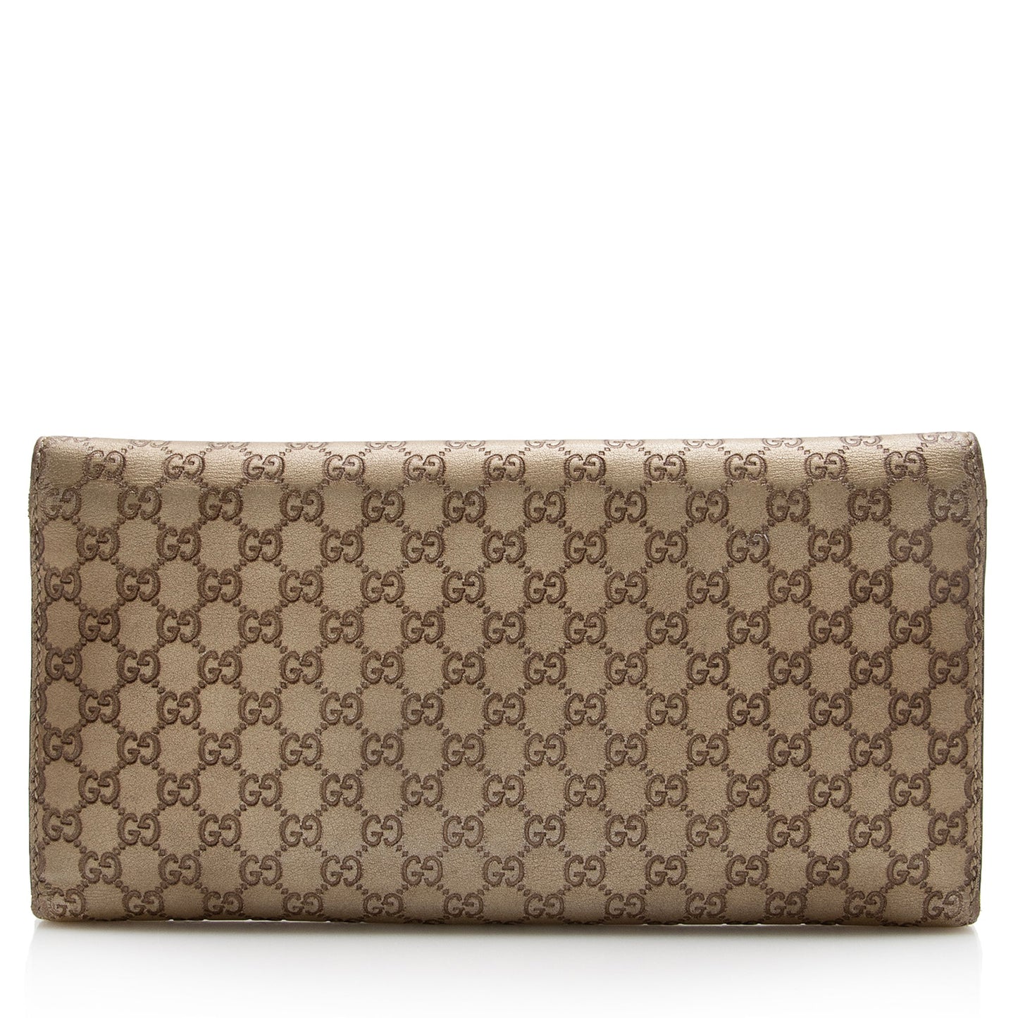 Gucci Metallic Microguccissima Interlocking G Continental Tri-Fold Wallet (SHF-22685)