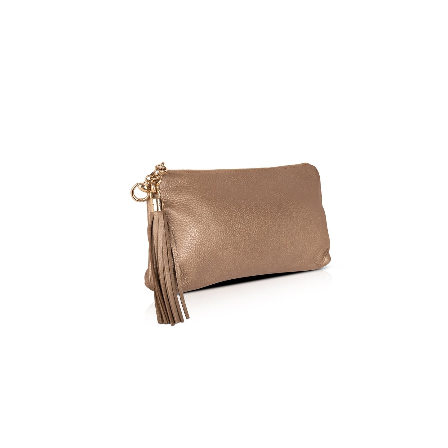 Gucci Metallic Sienna Tassel Clutch