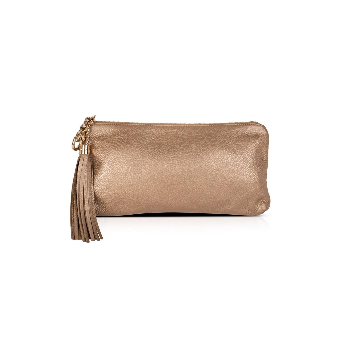 Gucci Metallic Sienna Tassel Clutch