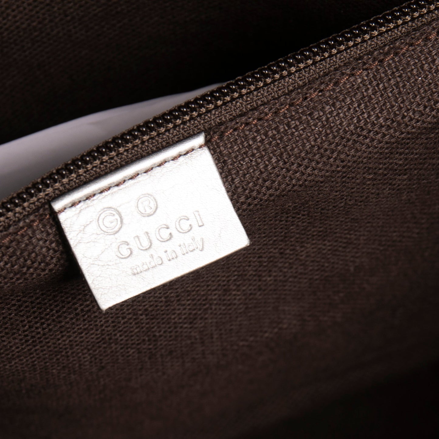 Gucci Metallic Silver GG Canvas Travel Tote