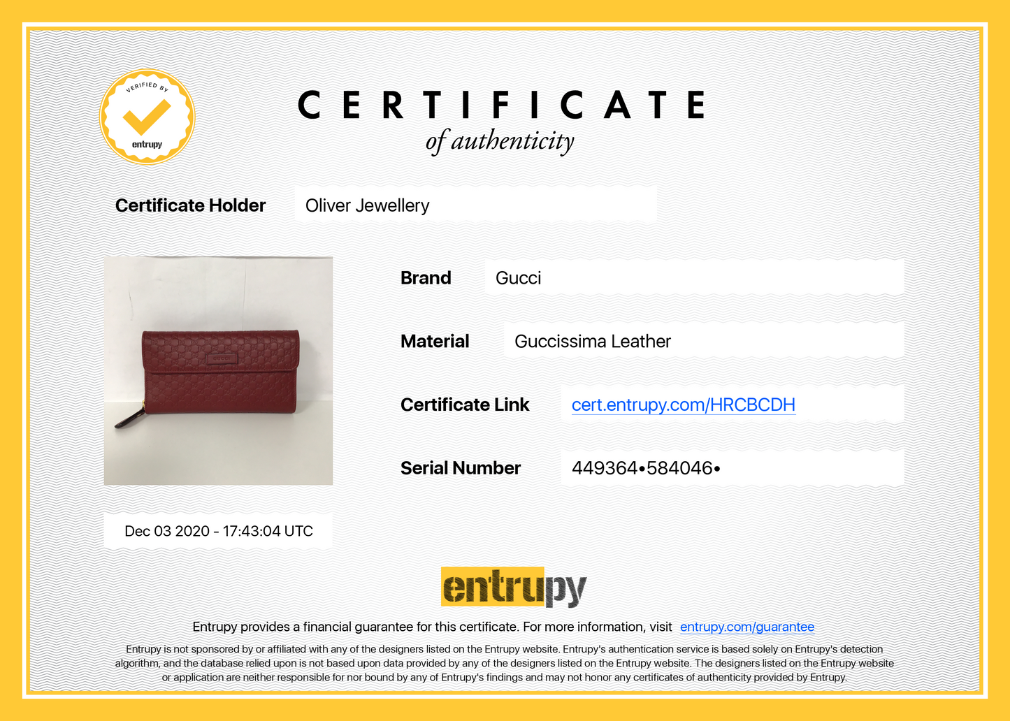 Gucci Microguccissima Continental Wallet