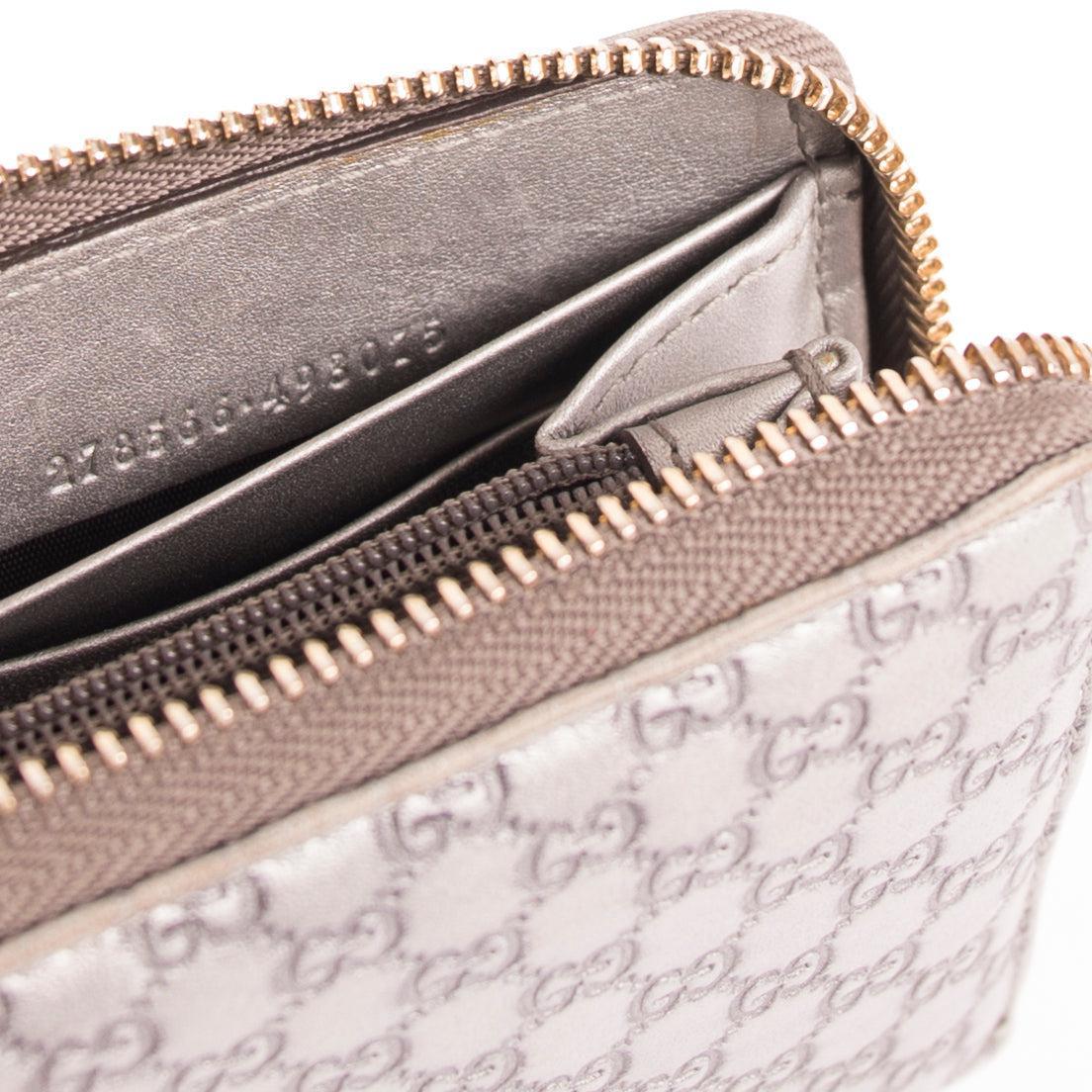 Gucci Microguccissima Leather Zip Around Wallet