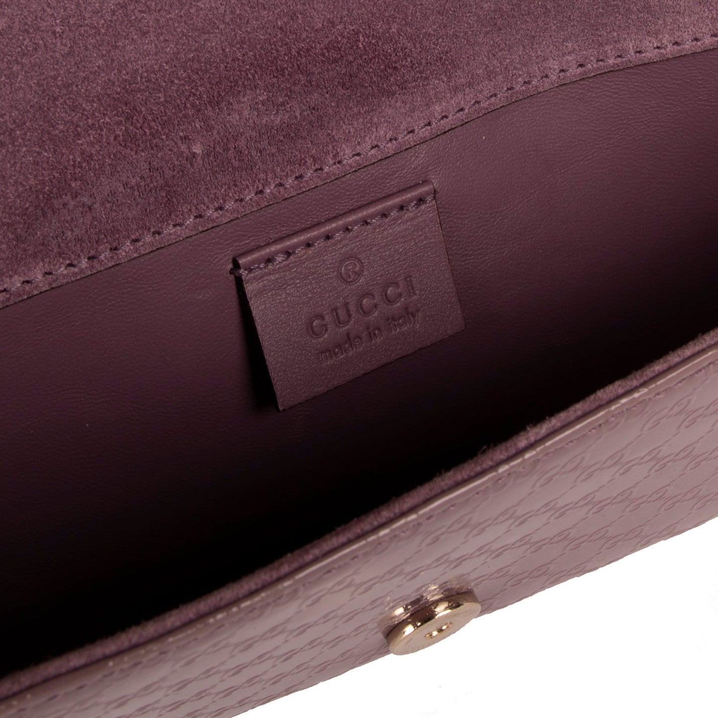 Gucci Microguccissima Patent Leather Broadway Clutch