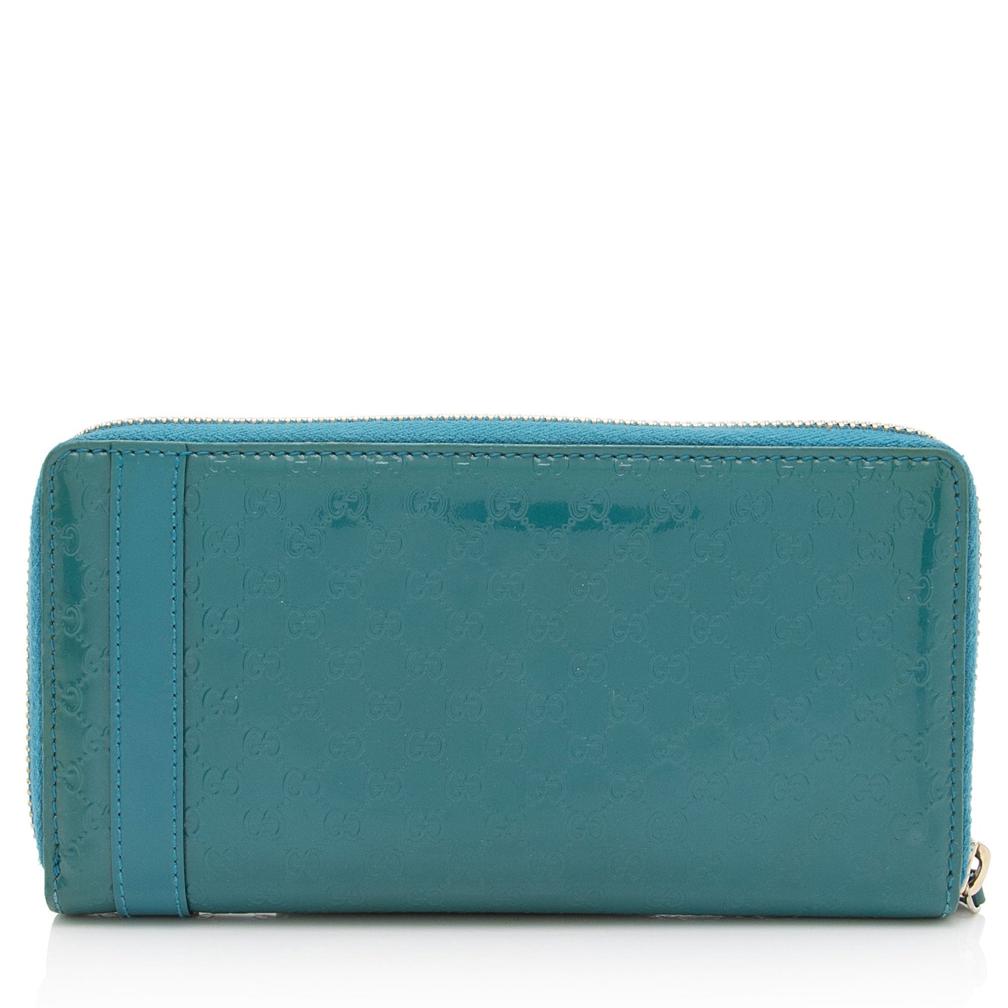 Gucci Patent Microguccissima Leather Nice Zip Around Wallet (SHF-as5XBr)