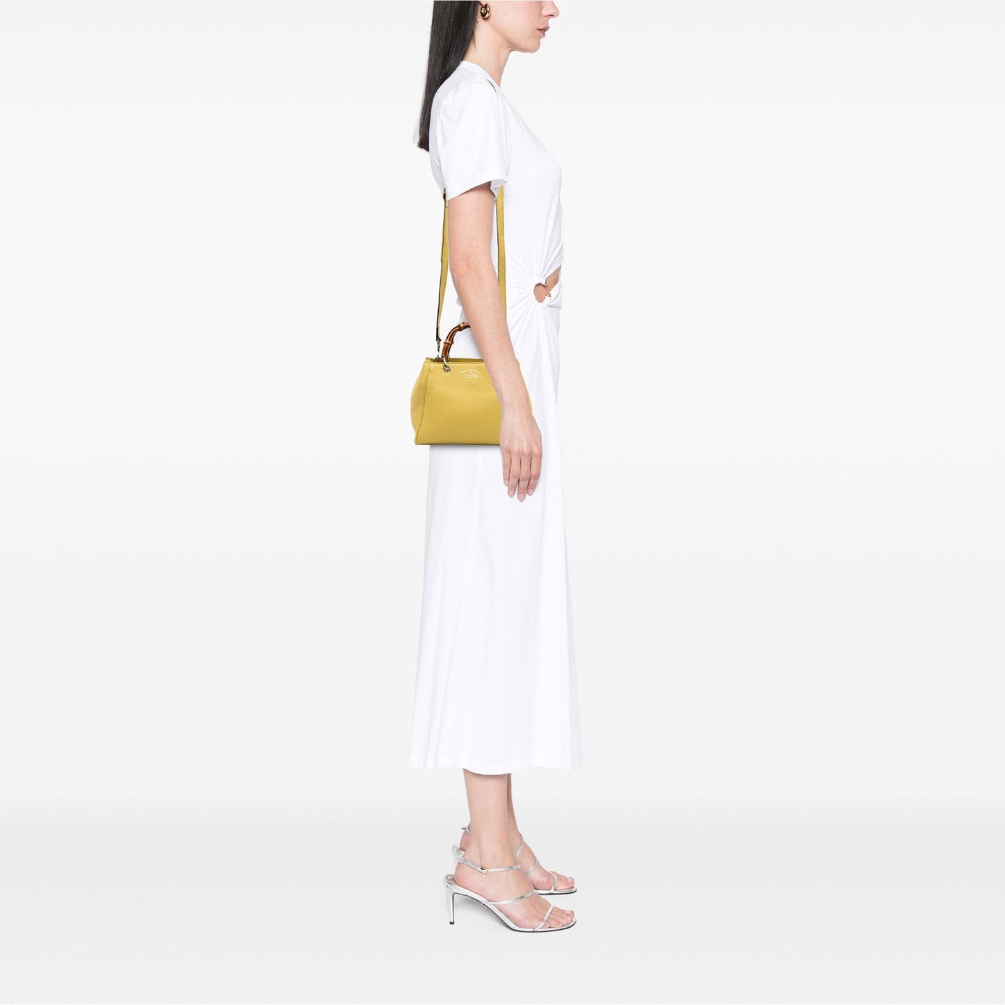 Gucci Mini Calfskin Bamboo Shopper Satchel