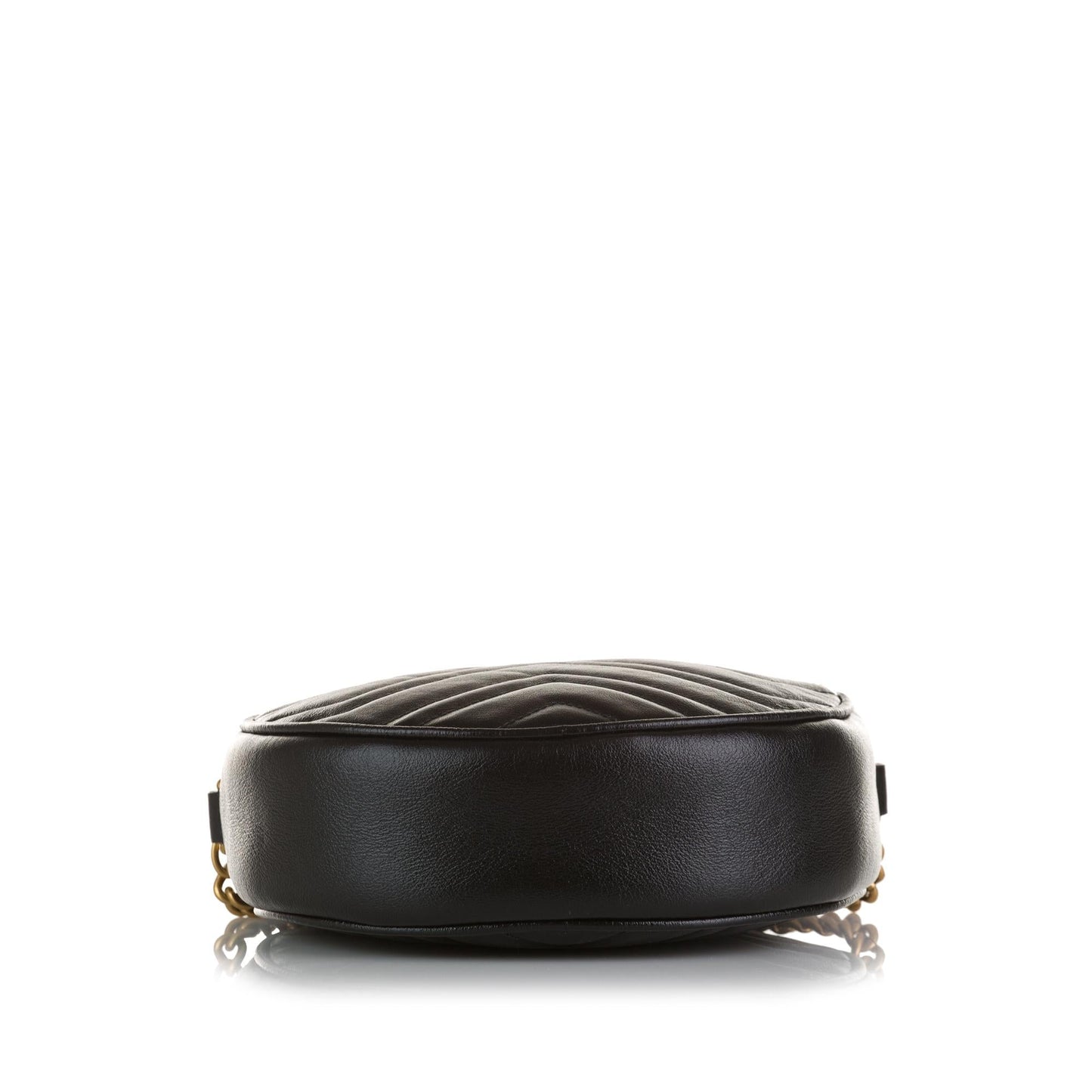 Gucci Mini GG Marmont Matelasse Round Crossbody Bag (SHG-O8pIle)