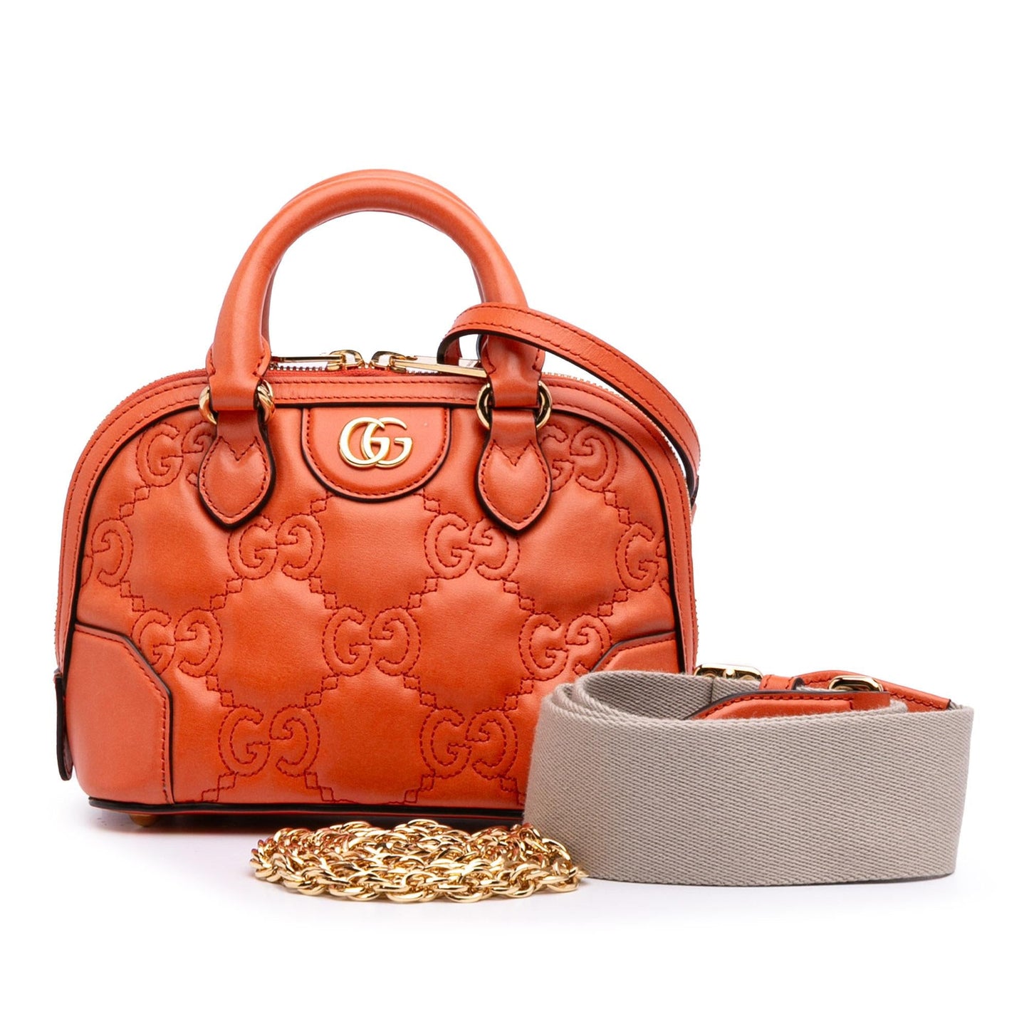 Gucci Mini GG Matelasse Calfskin Top Handle Bag