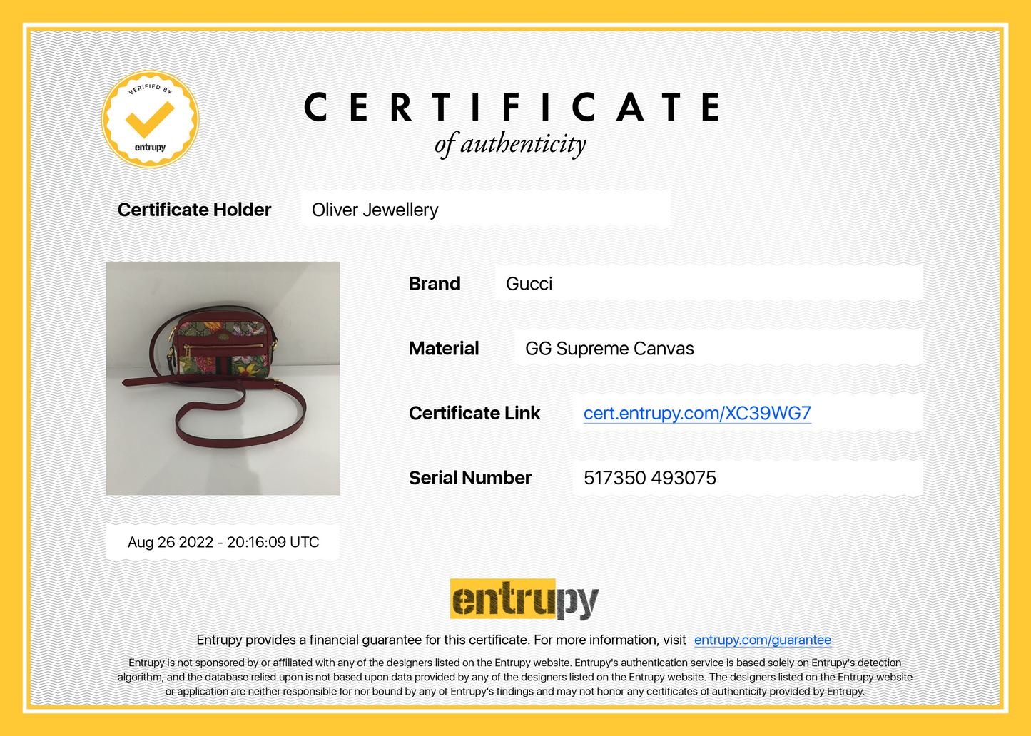 Gucci Mini GG Supreme Flora Ophidia Crossbody Bag