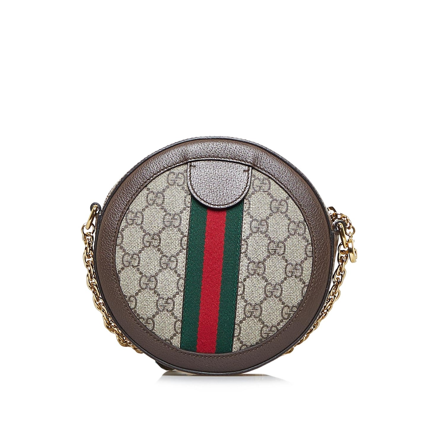 Gucci Mini GG Supreme Round Ophidia Crossbody (SHG-Q0Y51W)