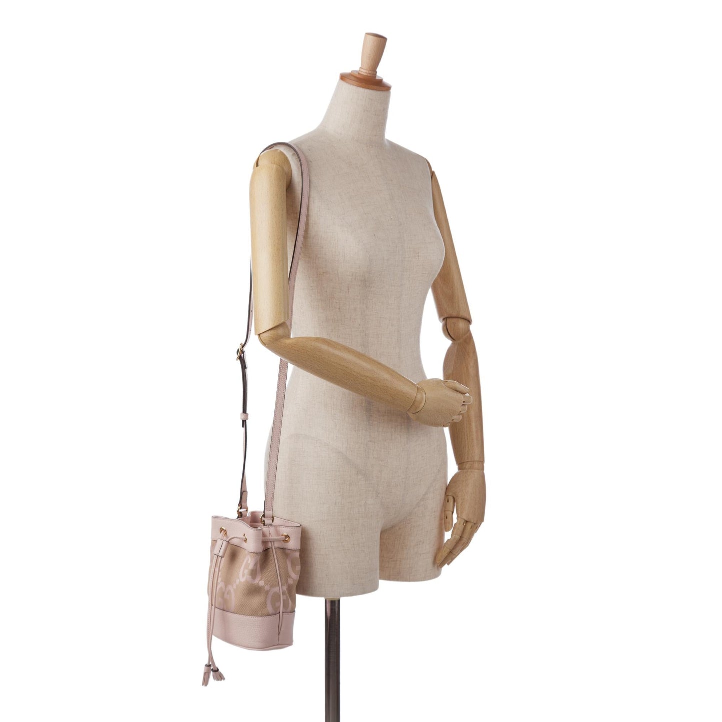Gucci Mini Jumbo GG Canvas Ophidia Bucket Bag (SHG-7iNxcN)