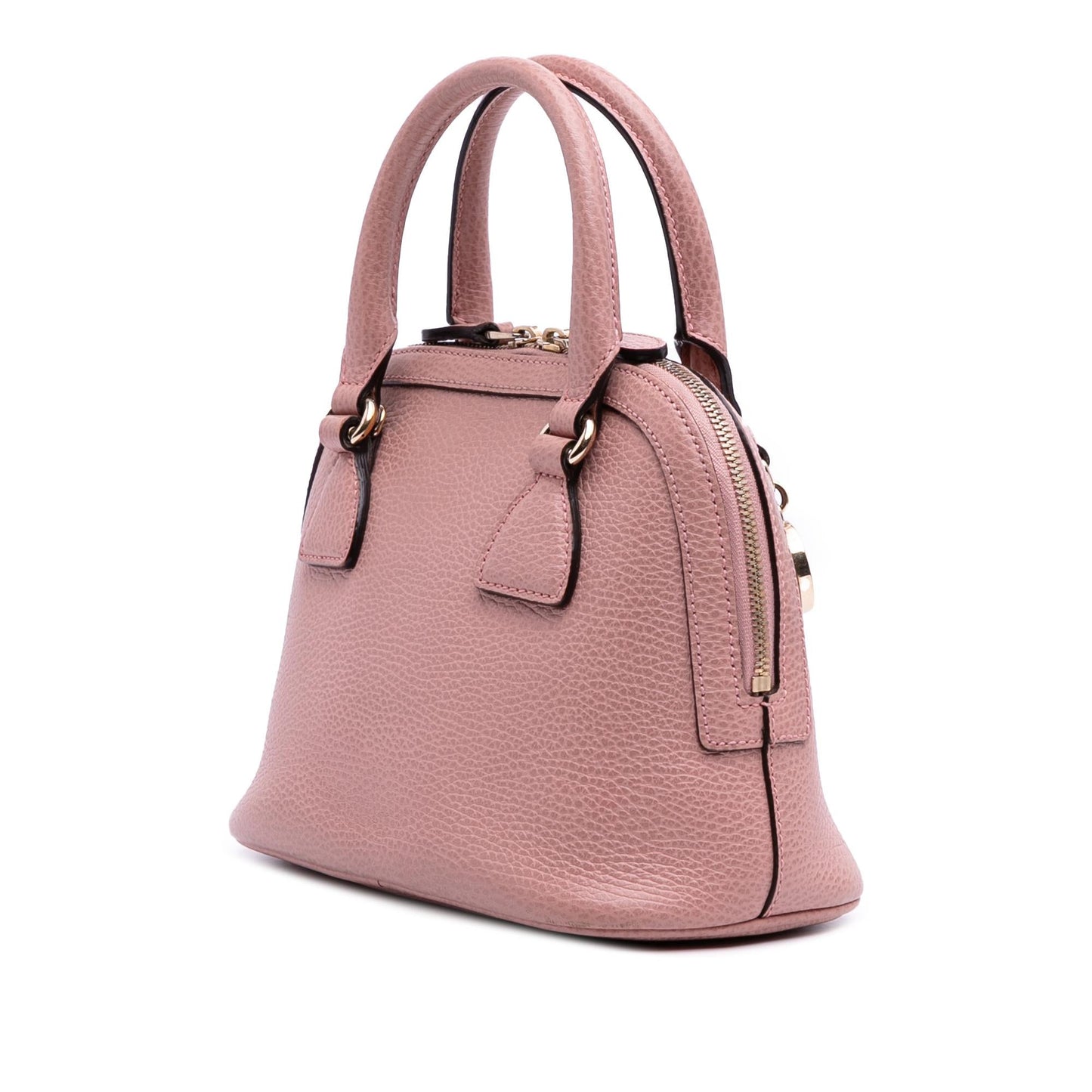 Gucci Mini Leather GG Charm Dome Satchel