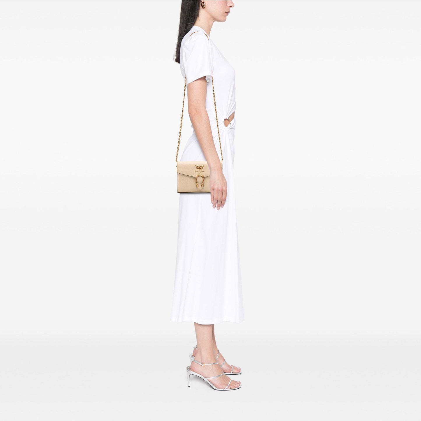 Gucci Mini Pebbled Calfskin Garden Dionysus Wallet on Chain