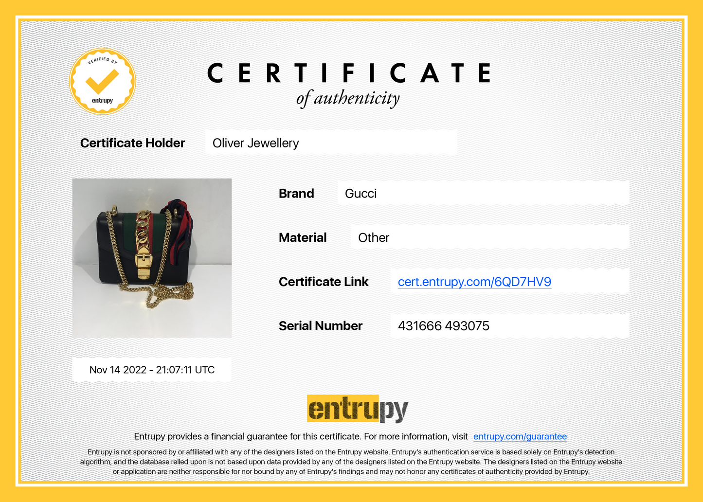 Gucci Mini Sylvie Chain Bag