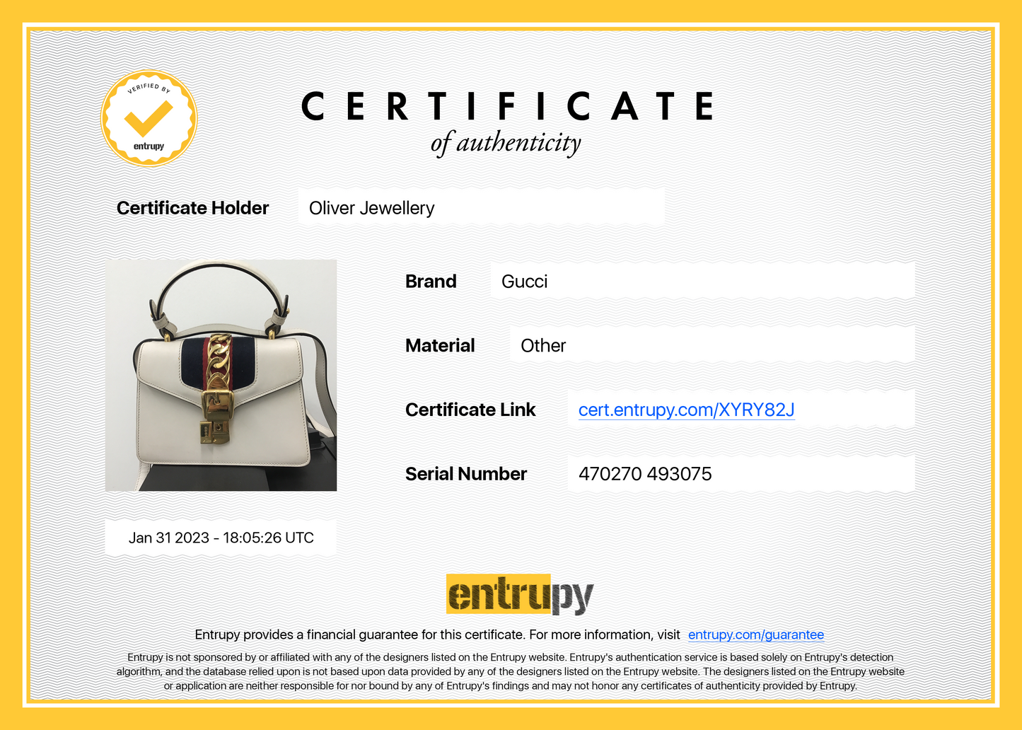 Gucci Mini Sylvie Handle Bag