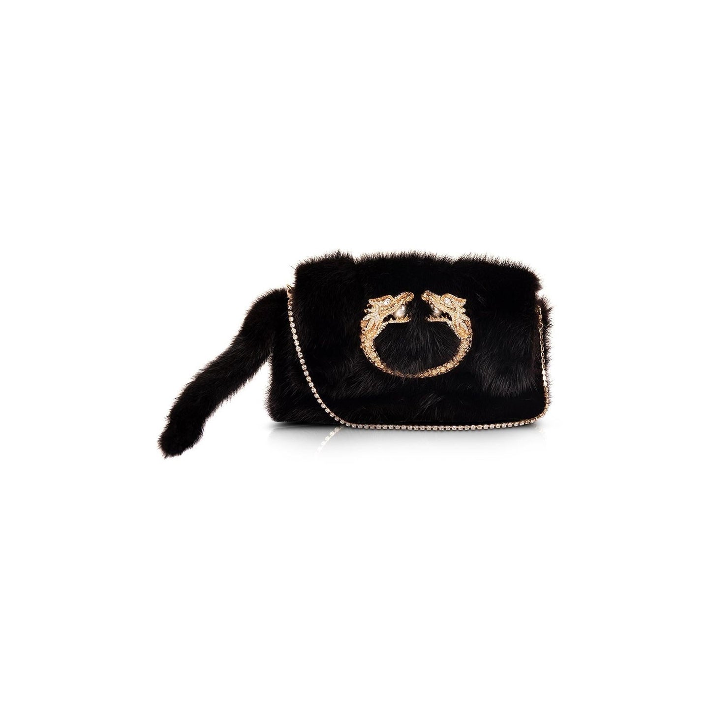 Gucci Mink Jewel Dragon Clutch