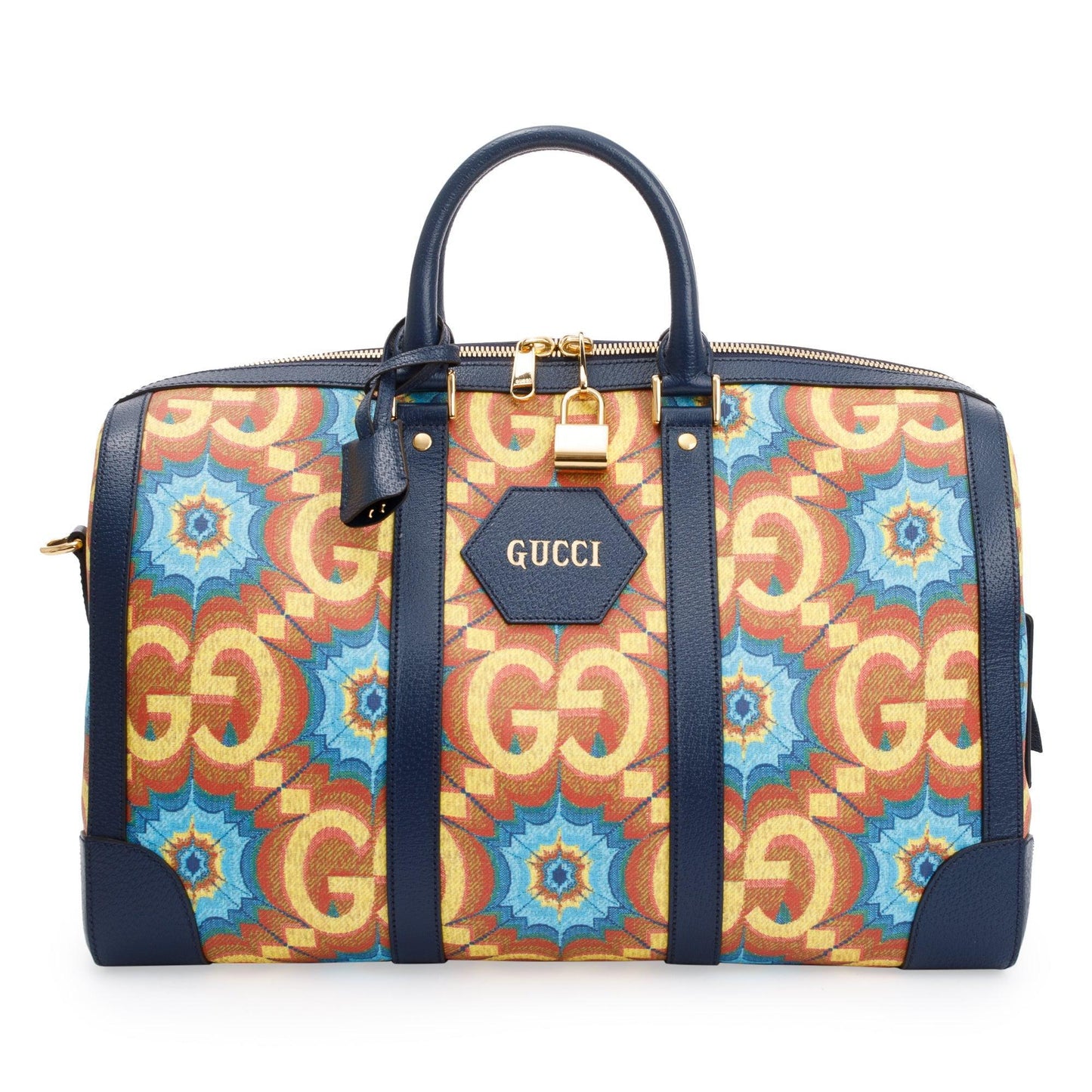 Gucci Mulricolour GG Supreme Kaleidoscope Calfskin Gucci 100 Carry-On Duffle Bag