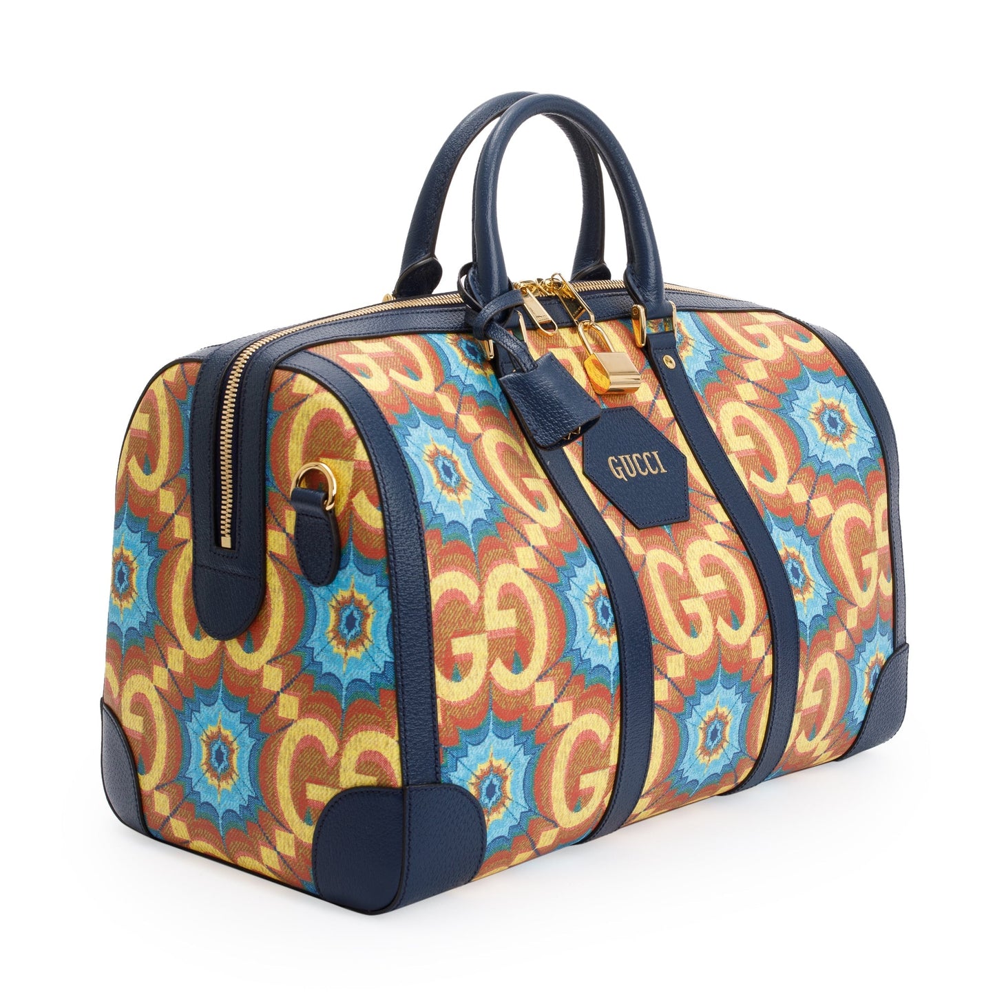Gucci Mulricolour GG Supreme Kaleidoscope Calfskin Gucci 100 Carry-On Duffle Bag