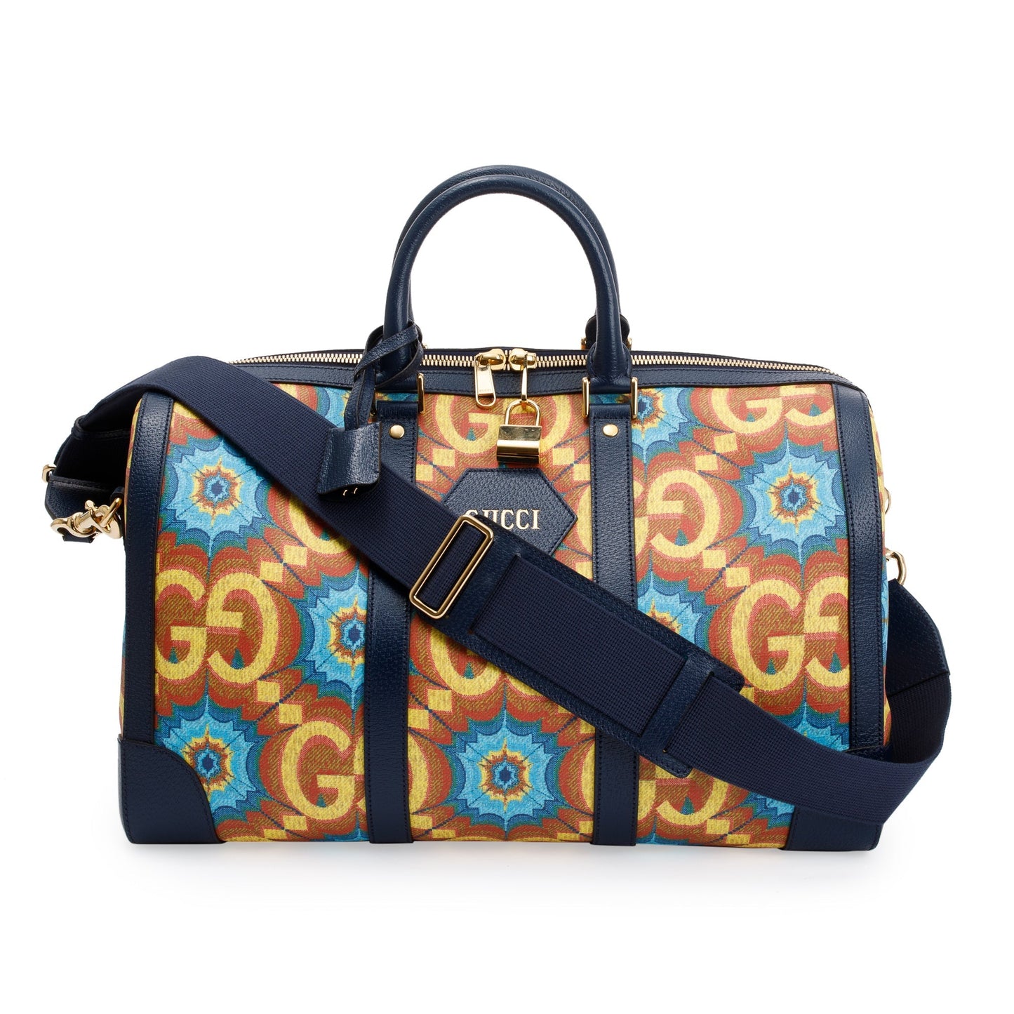 Gucci Mulricolour GG Supreme Kaleidoscope Calfskin Gucci 100 Carry-On Duffle Bag