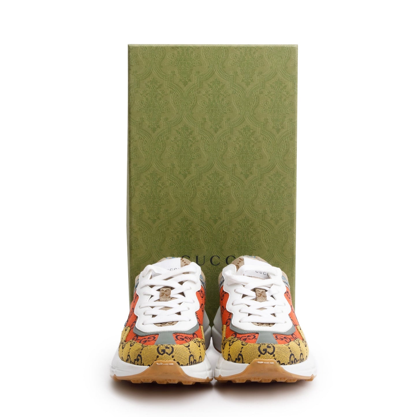 Gucci Multicolor GG Canvas Women's Rhyton Sneakers, Size 37