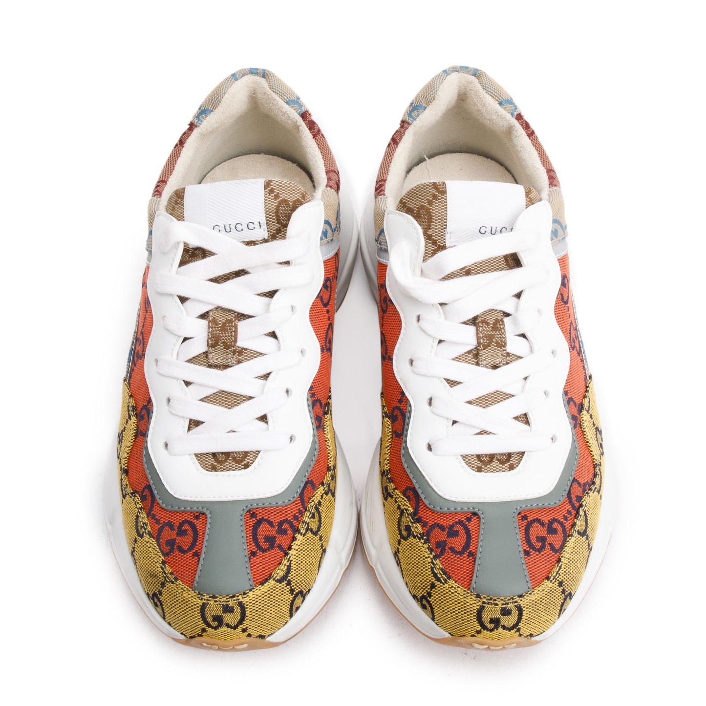 Gucci Multicolor GG Canvas Women's Rhyton Sneakers, Size 37