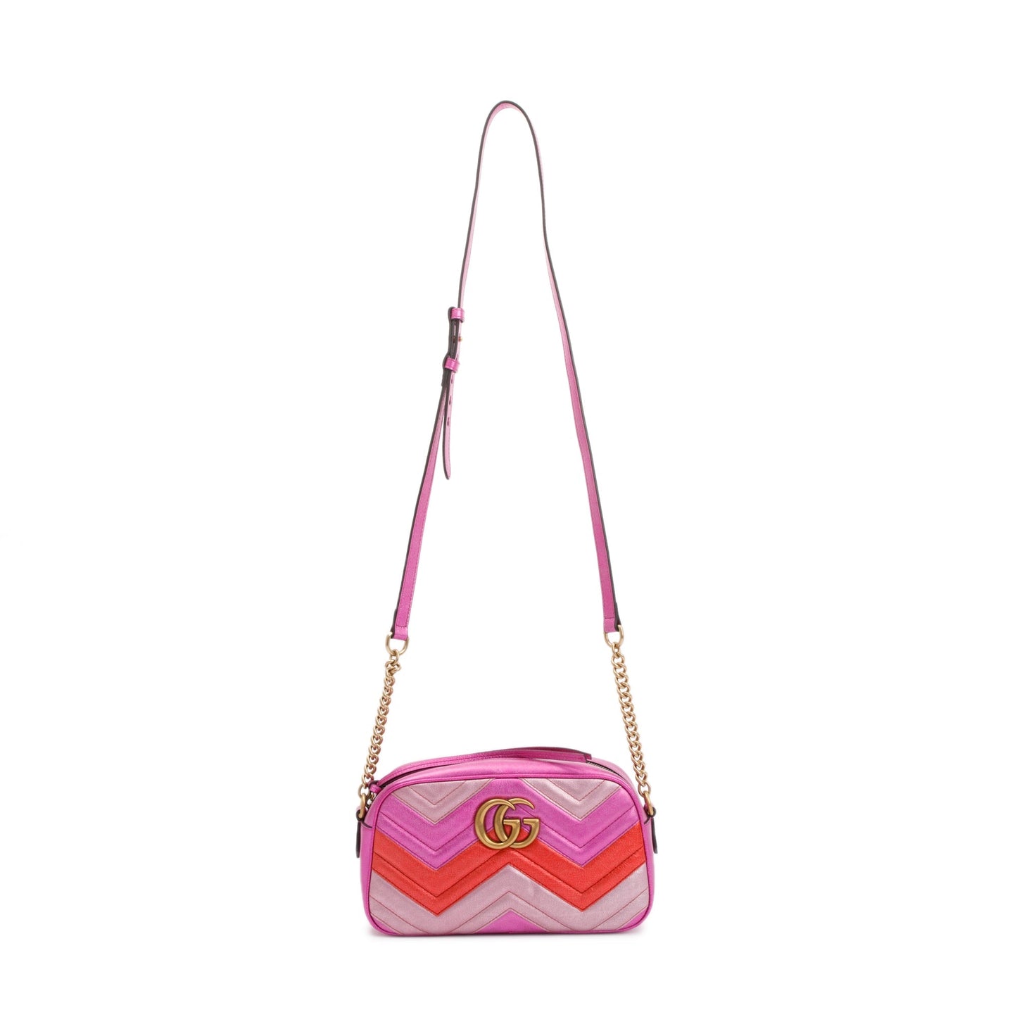 Gucci Multicolore Metallic GG Marmont Matelasse Small Shoulder Bag