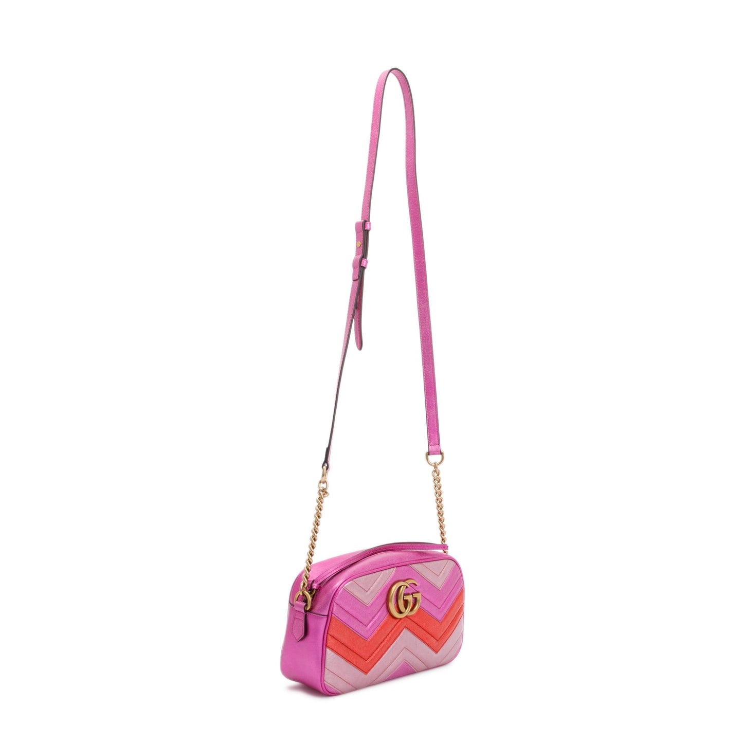 Gucci Multicolore Metallic GG Marmont Matelasse Small Shoulder Bag