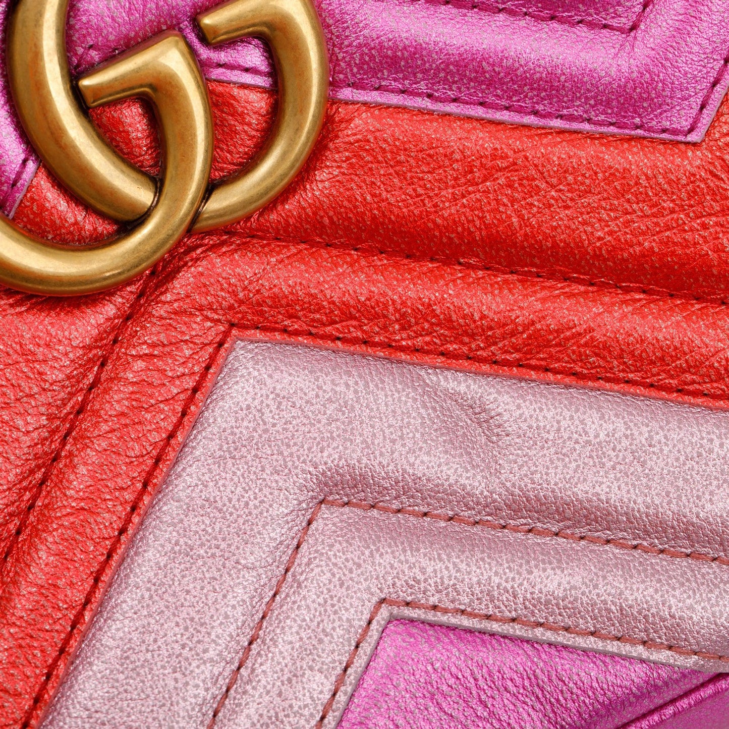Gucci Multicolore Metallic GG Marmont Matelasse Small Shoulder Bag