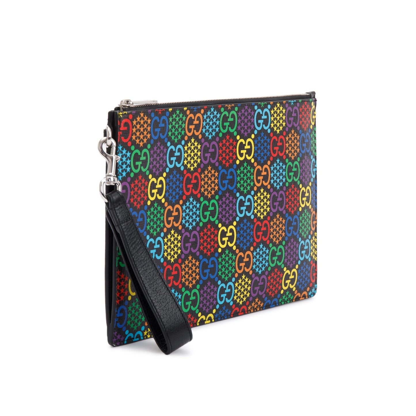 Gucci Multicolour GG Supreme Psychedelic Zip Wristlet Pouch