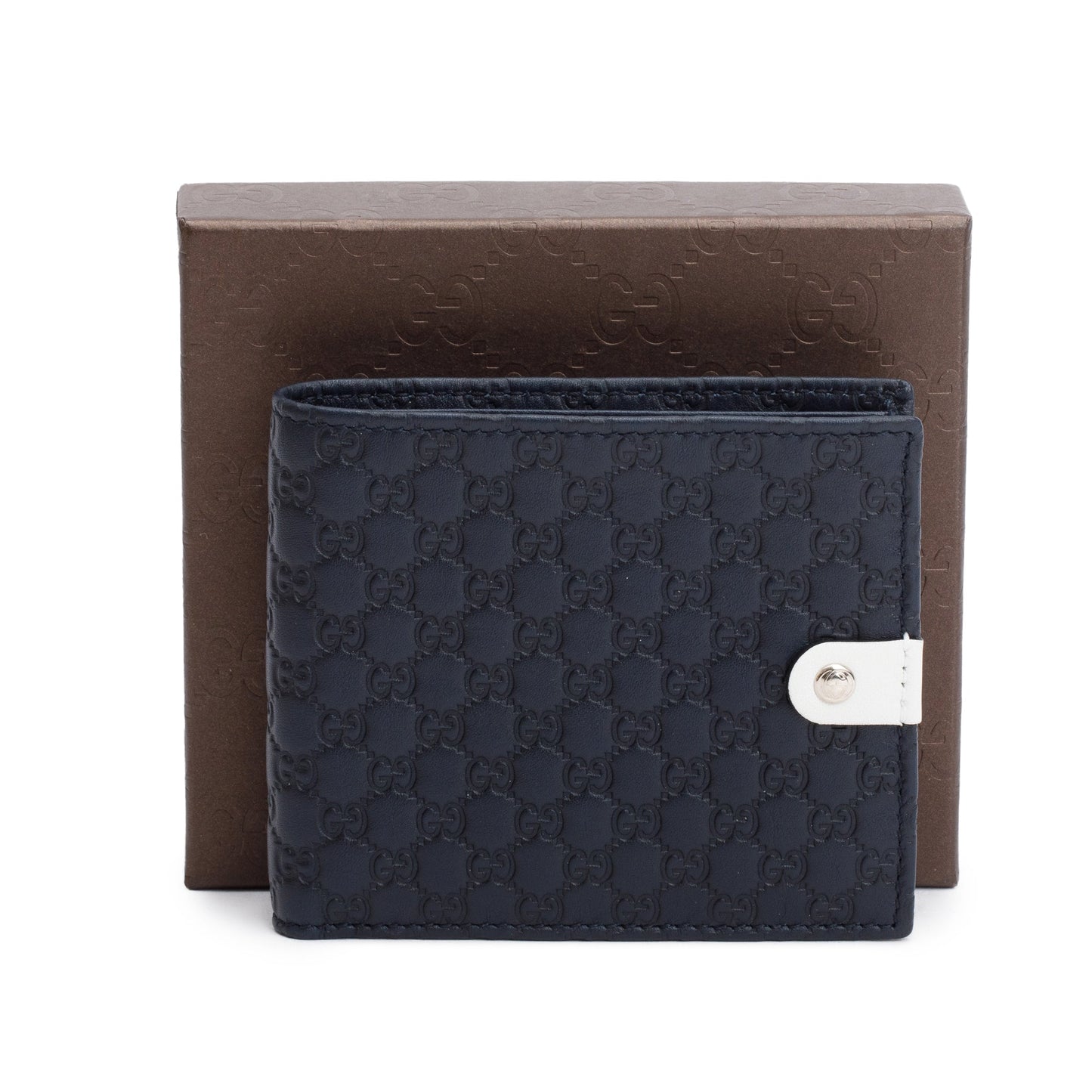 Gucci Navy Microguccissima Leather Bifold Wallet