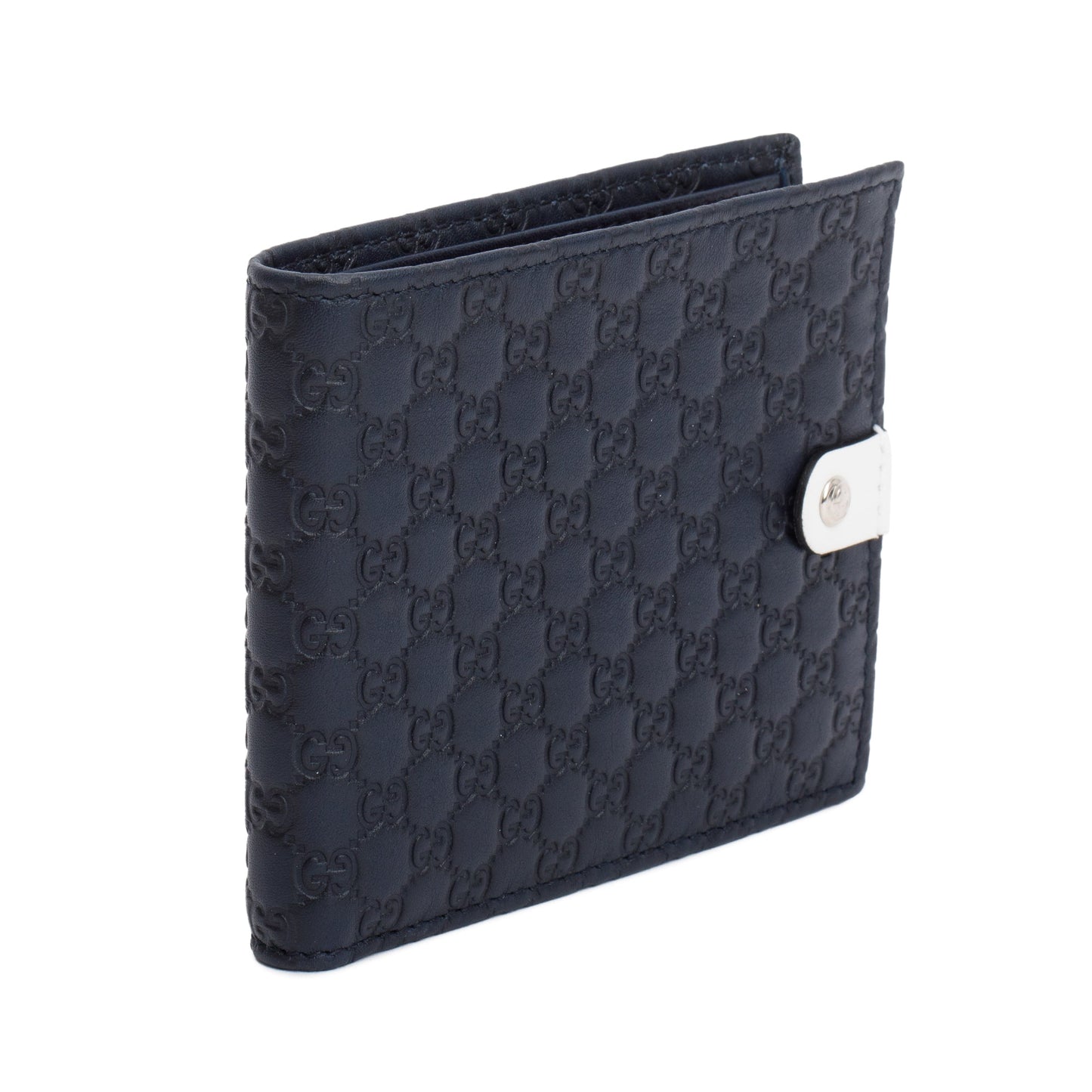 Gucci Navy Microguccissima Leather Bifold Wallet