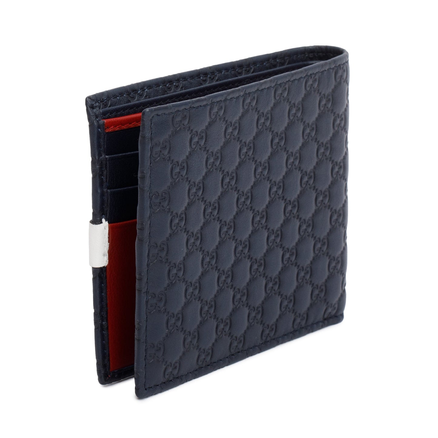 Gucci Navy Microguccissima Leather Bifold Wallet