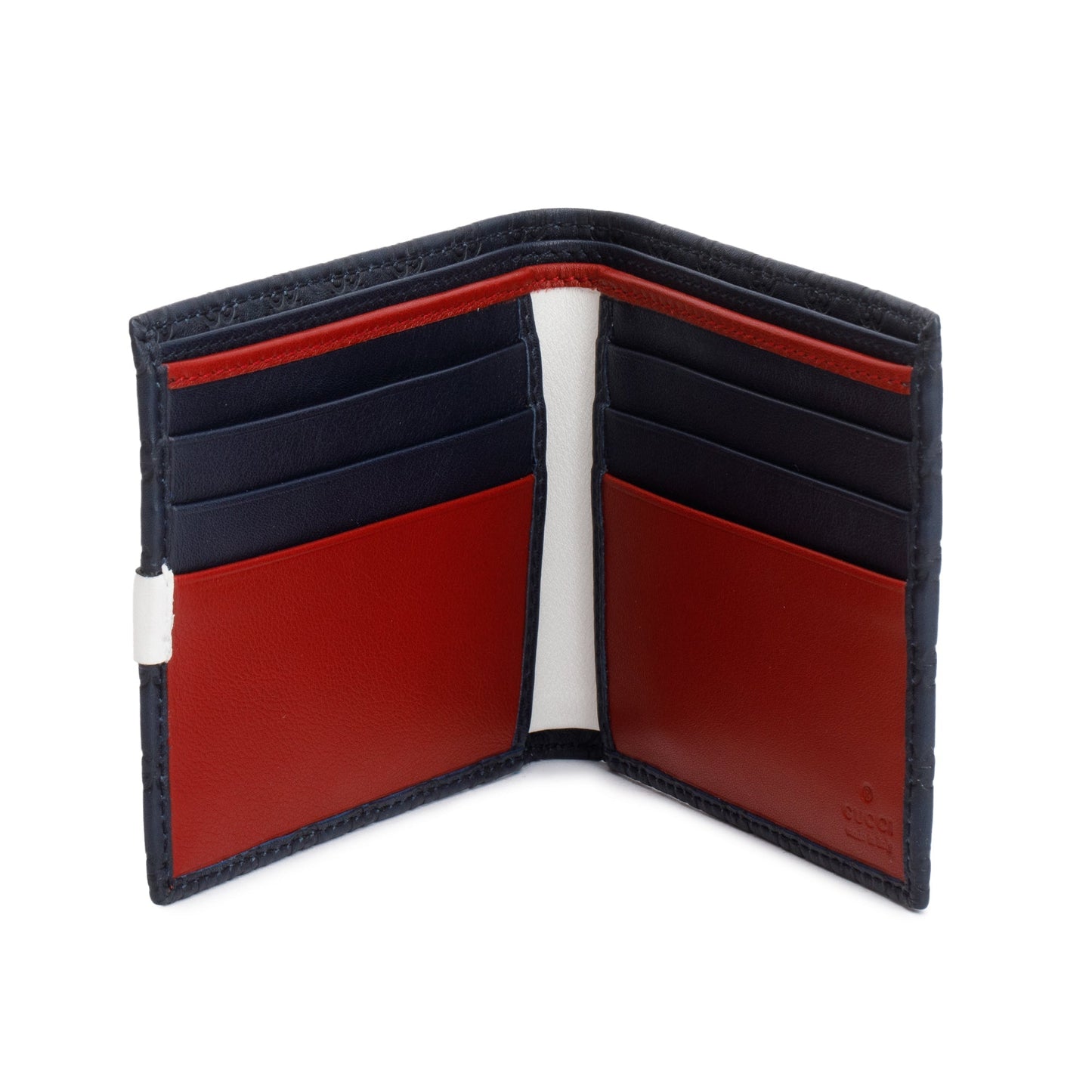 Gucci Navy Microguccissima Leather Bifold Wallet