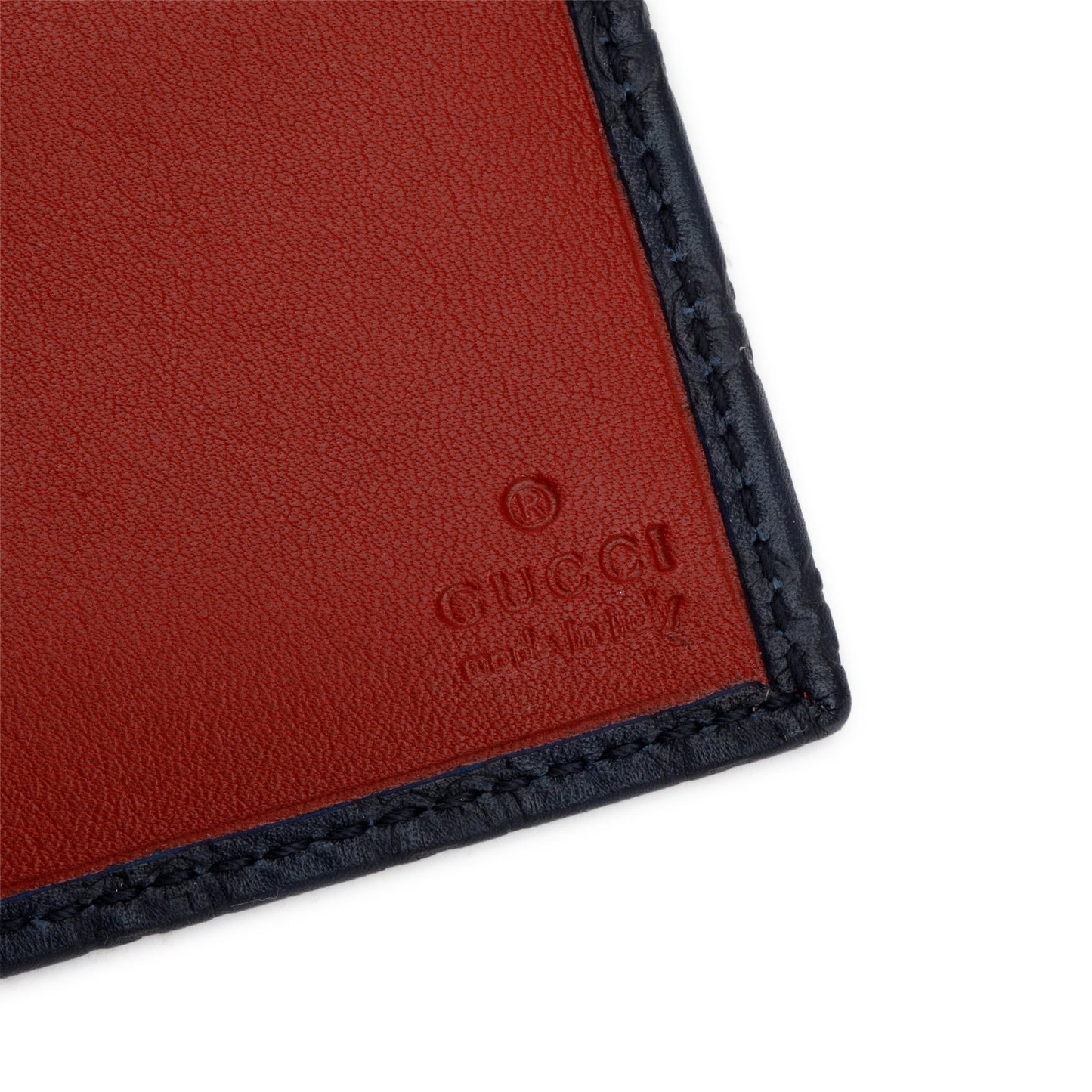 Gucci Navy Microguccissima Leather Bifold Wallet