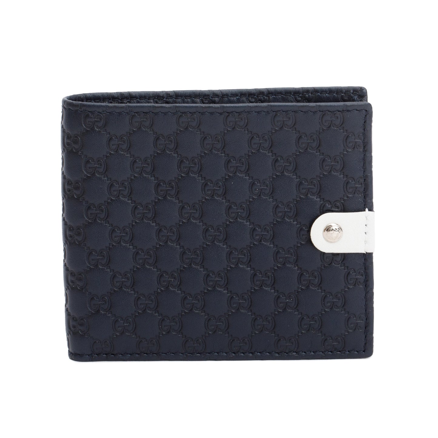 Gucci Navy Microguccissima Leather Bifold Wallet