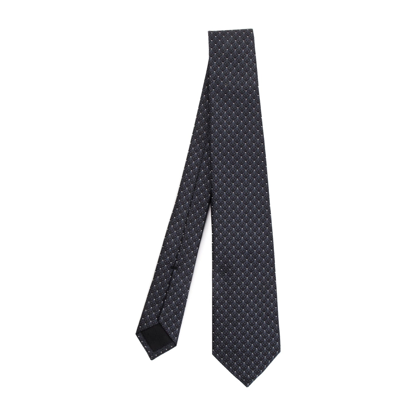 Gucci Navy Printed Pattern Silk Tie