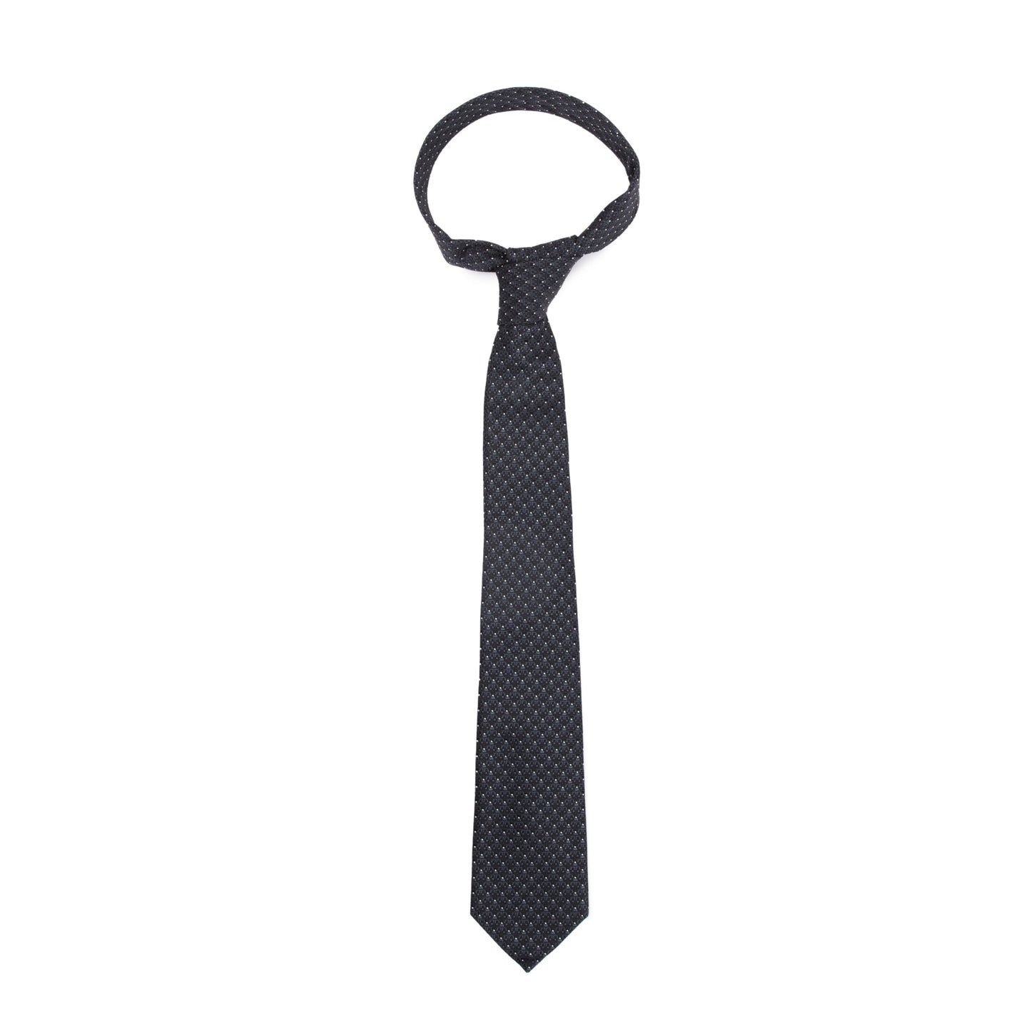 Gucci Navy Printed Pattern Silk Tie
