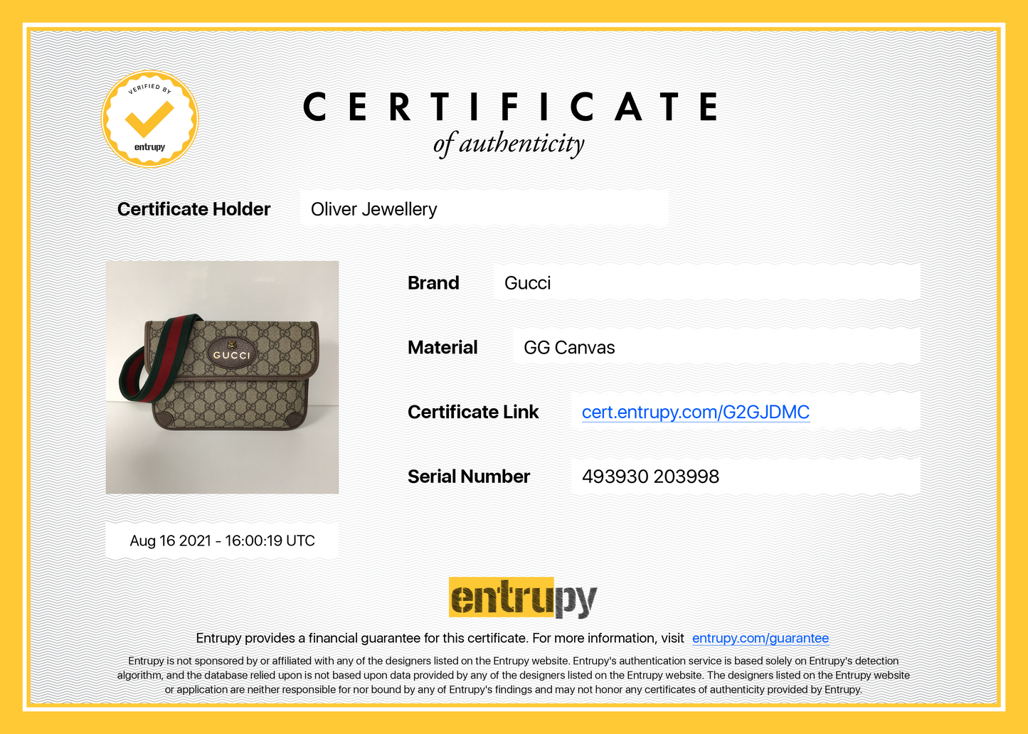 Gucci Neo Vintage GG Supreme Belt Bag