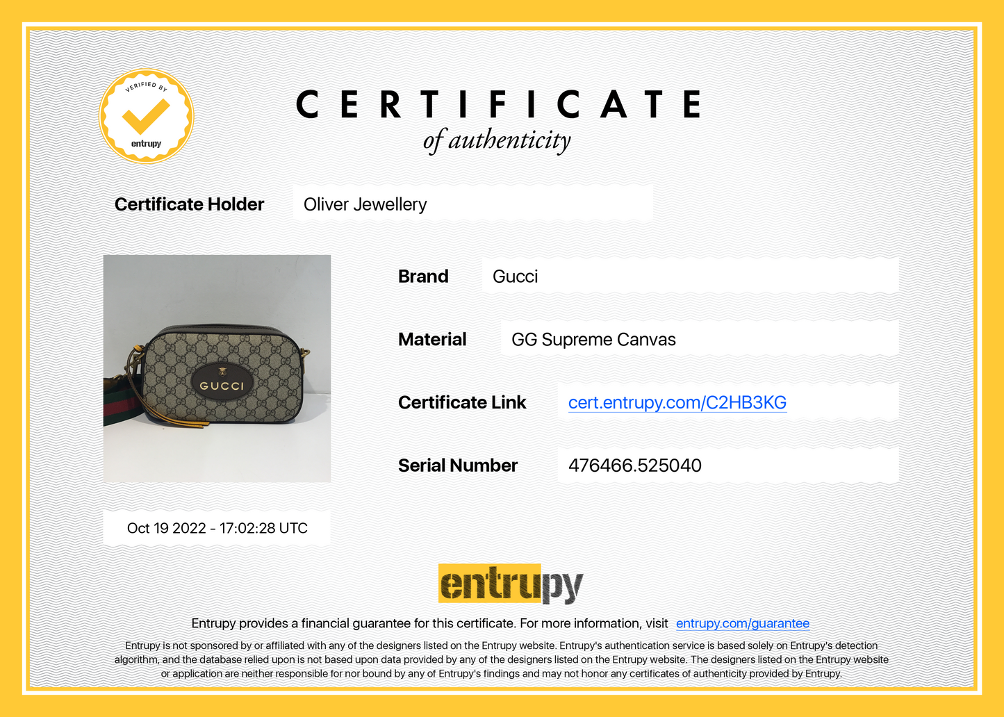 Gucci Neo Vintage GG Supreme Messenger Bag