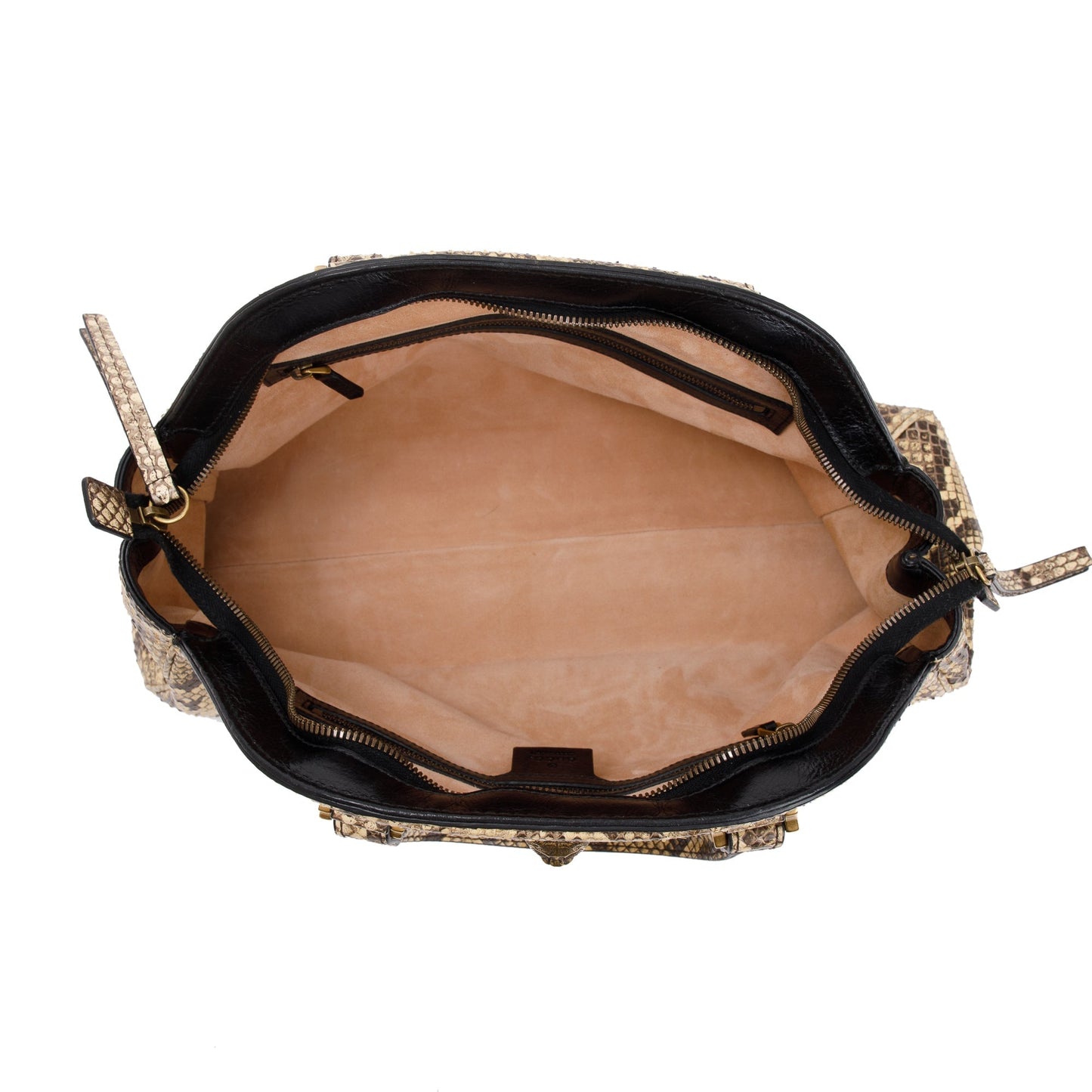 Gucci Neutrals Python Medium RE(Belle) Shoulder Bag