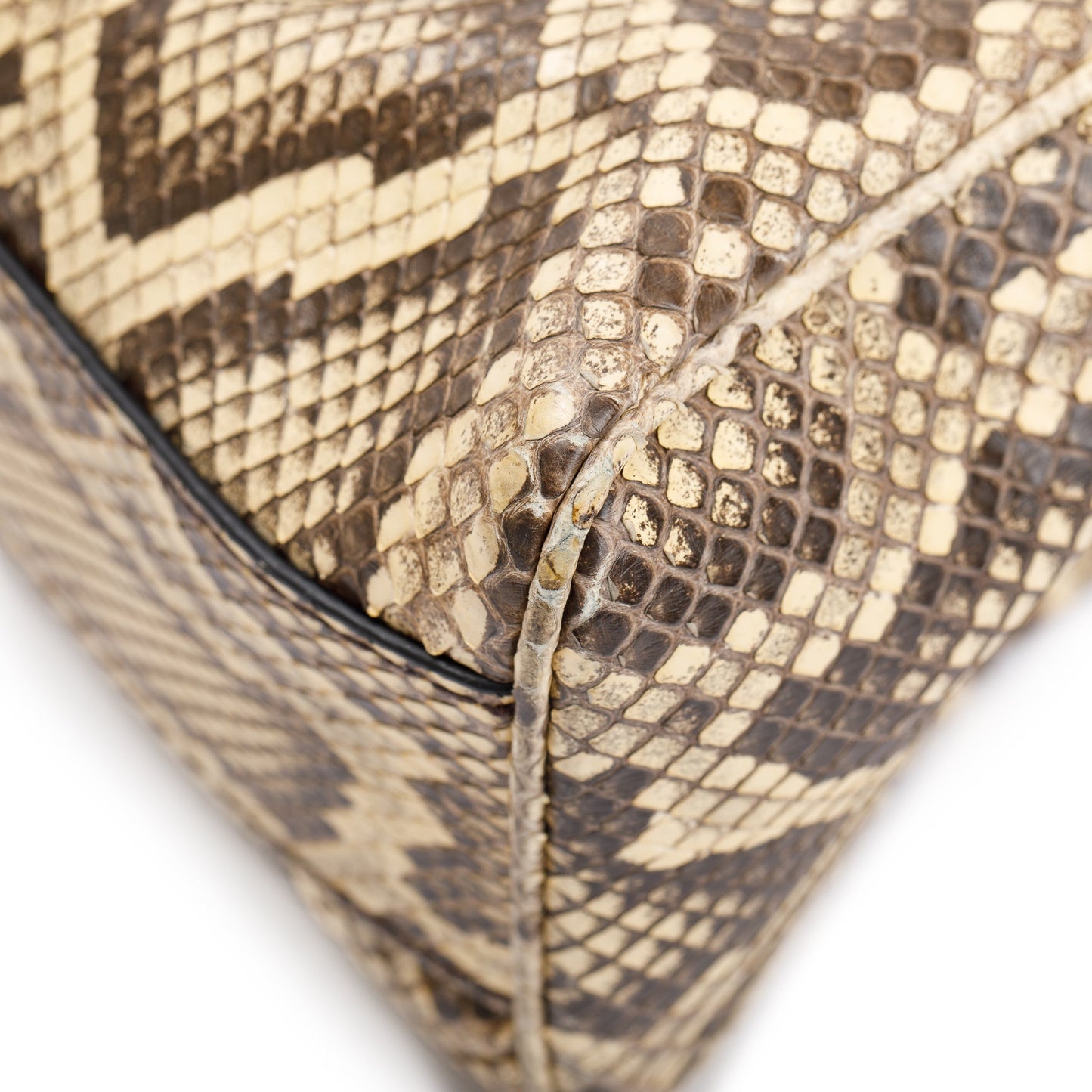 Gucci Neutrals Python Medium RE(Belle) Shoulder Bag