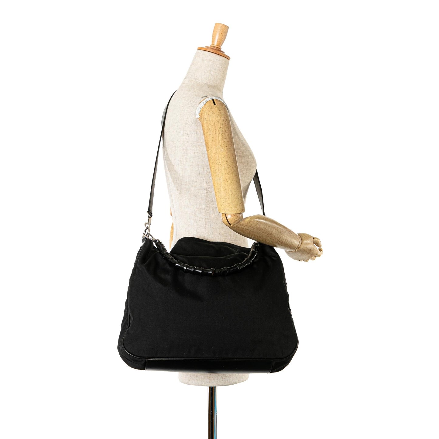 Gucci Nylon Bamboo Satchel (SHG-T1iWzs)