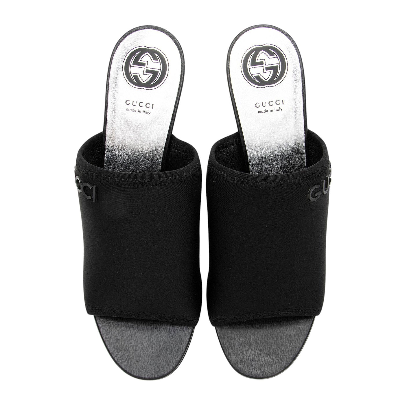 Gucci Nylon Interlocking G Heel Greta Mules - Size 9.5 / 39.5