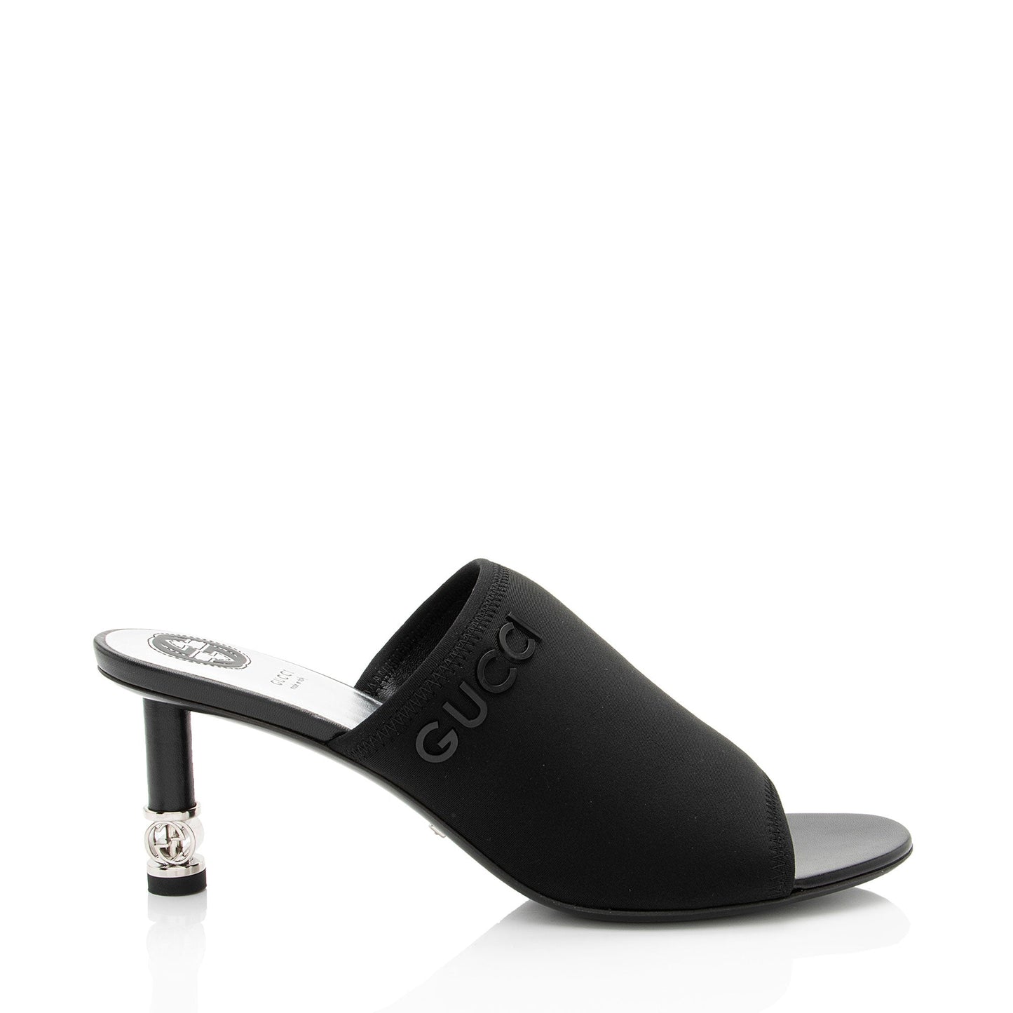 Gucci Nylon Interlocking G Heel Greta Mules - Size 9.5 / 39.5